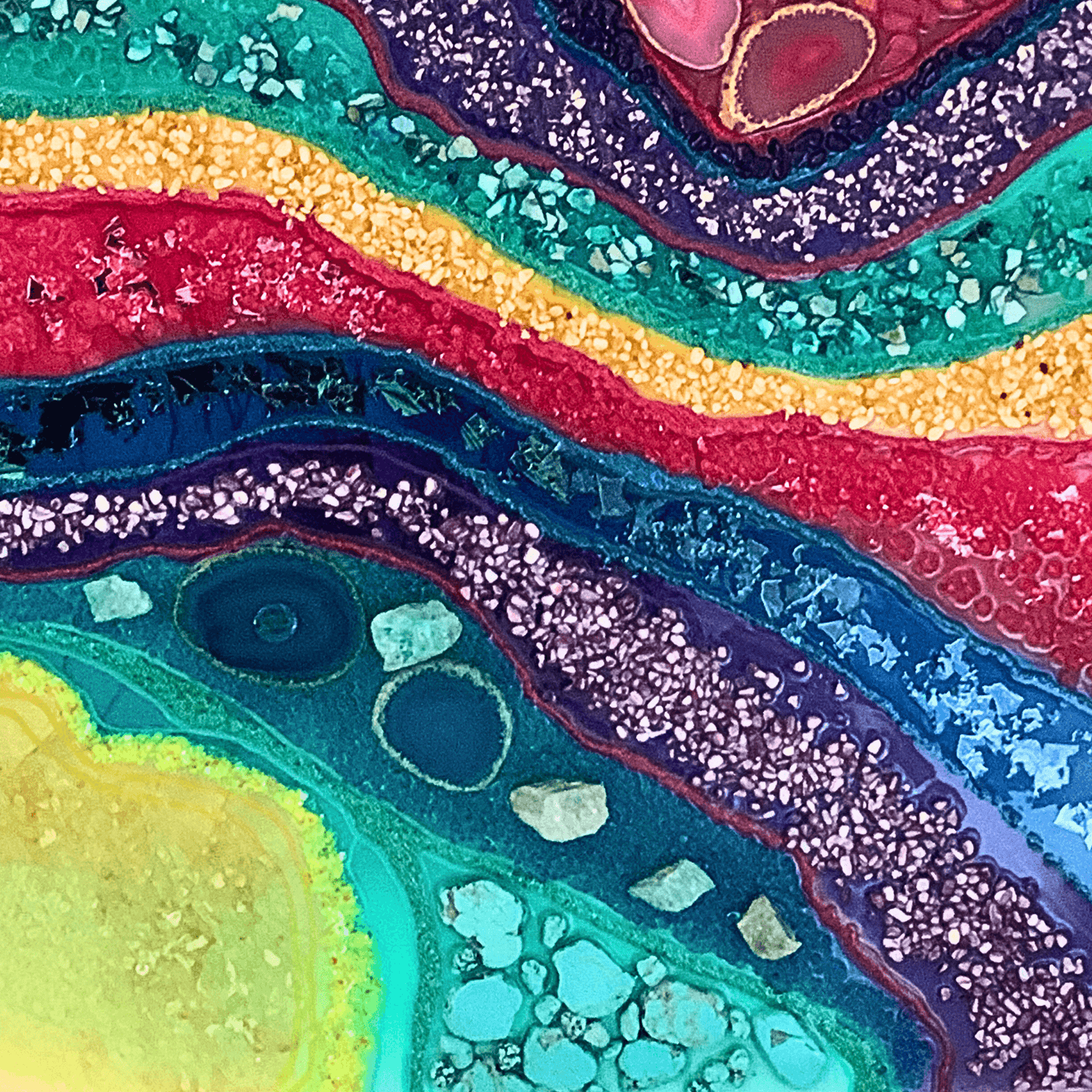 MY TRUE COLORS Celebrating Pride Month with this Gorgeous Crystal Abstract Resin Art