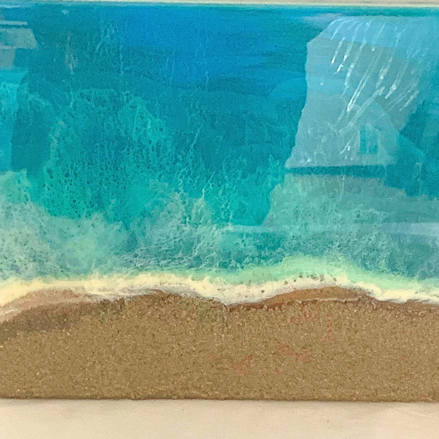 "COASTAL VIBES" Modern Resin Ocean Art