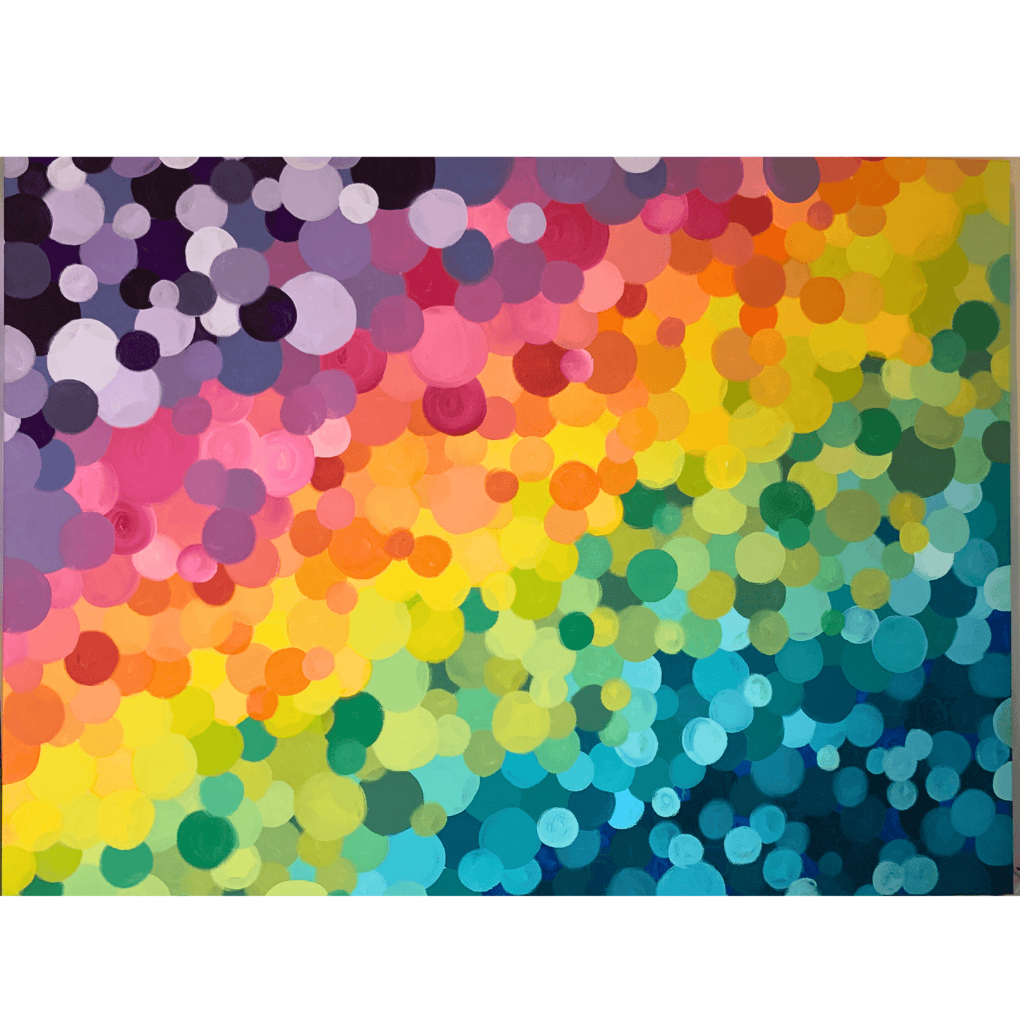 SMILES- Modern Acrylic Art Painting 30x40 inch Canvas with ALL the colors!