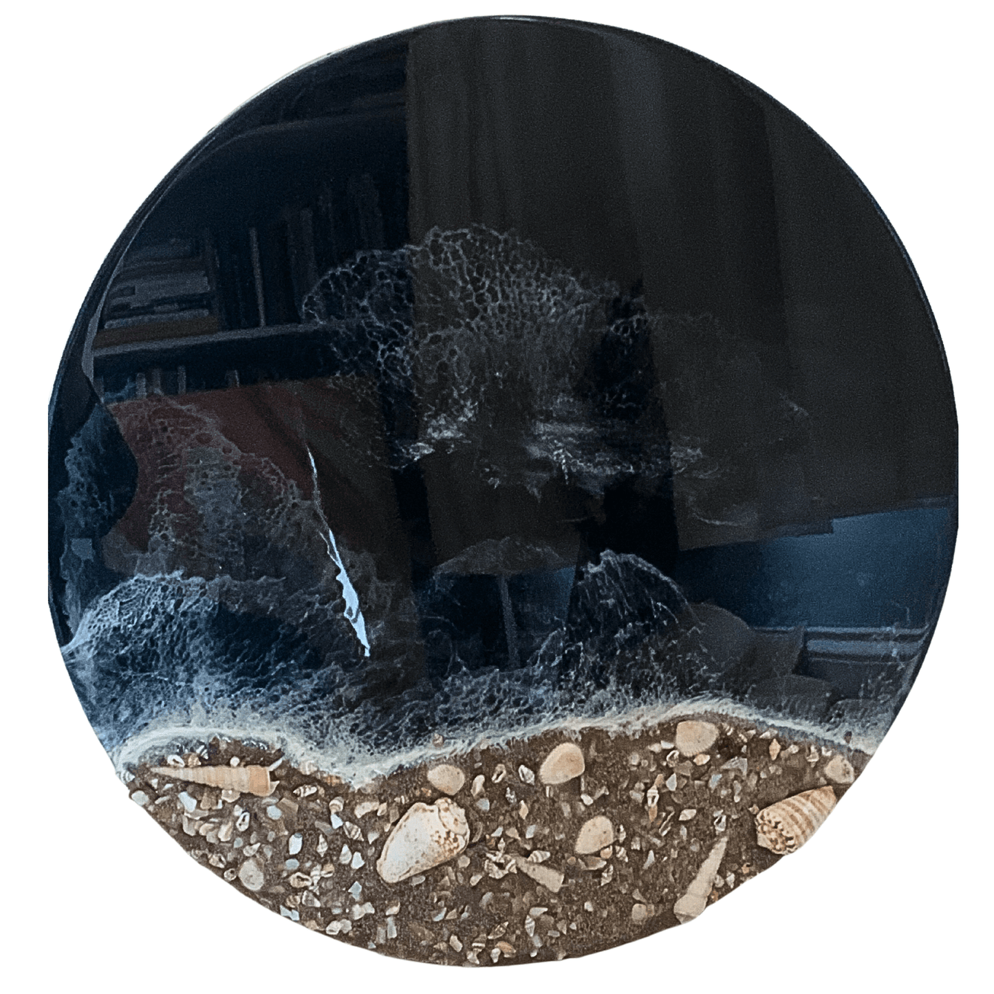 Deep Blue Ocean Scene with Real Sand & Shells to Bring the Beauty of the Beach Inside