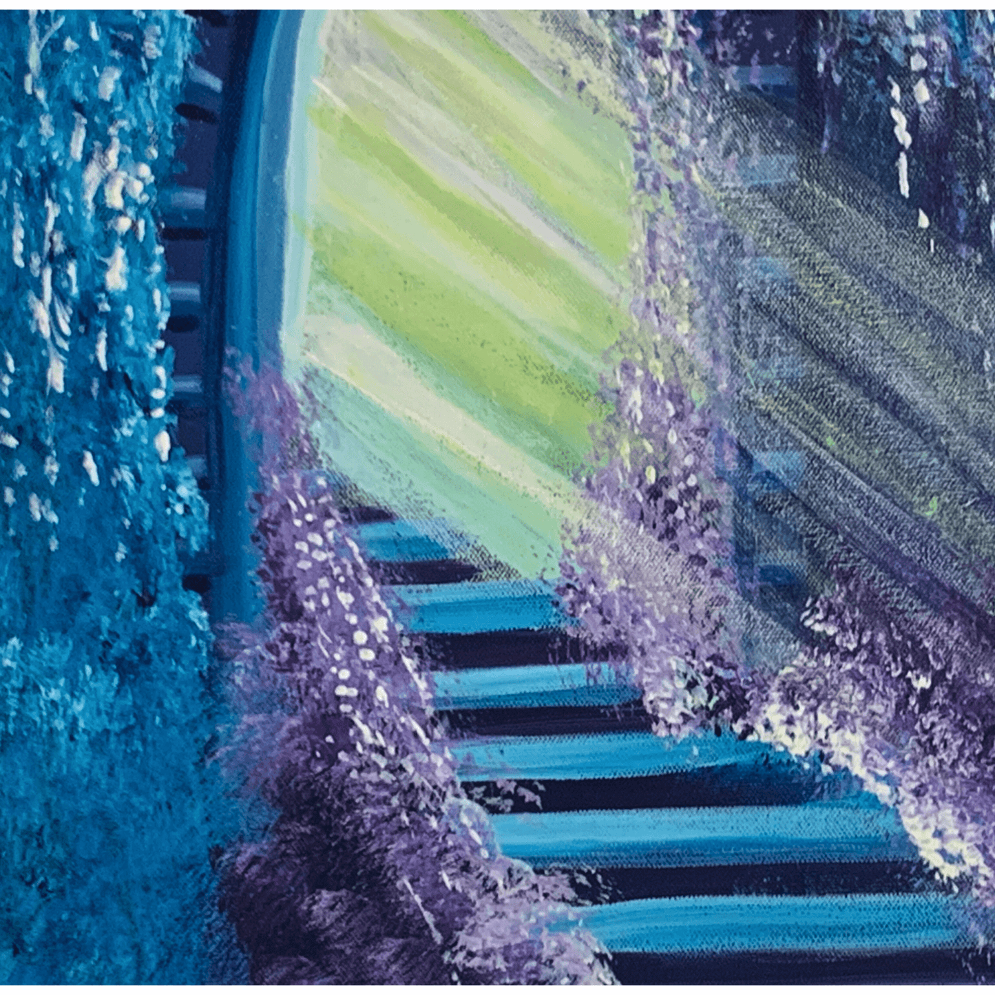 STAIRWAY TO HEAVEN- Modern Acrylic Abstract Painting on 24x36 inch Canvas