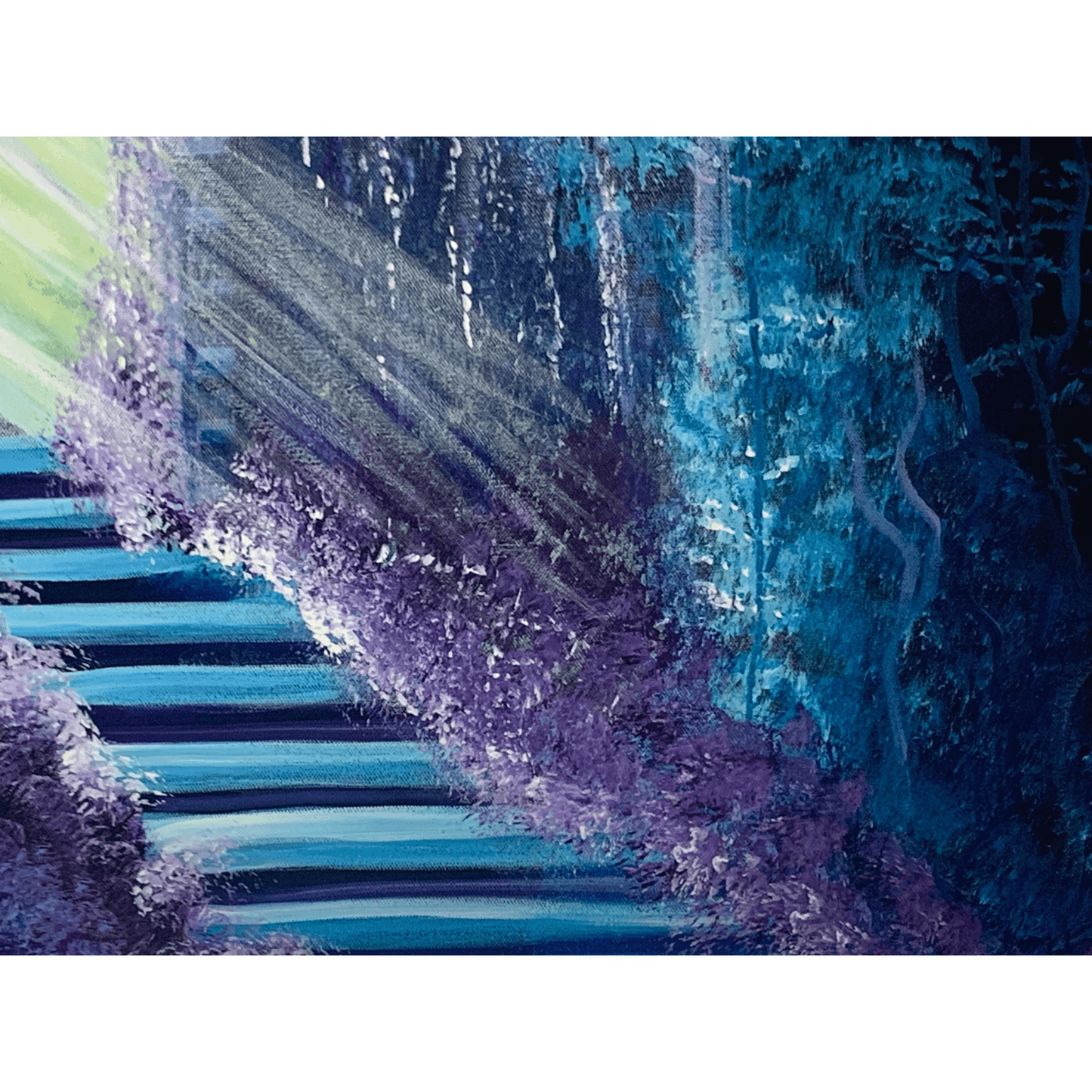 STAIRWAY TO HEAVEN- Modern Acrylic Abstract Painting on 24x36 inch Canvas