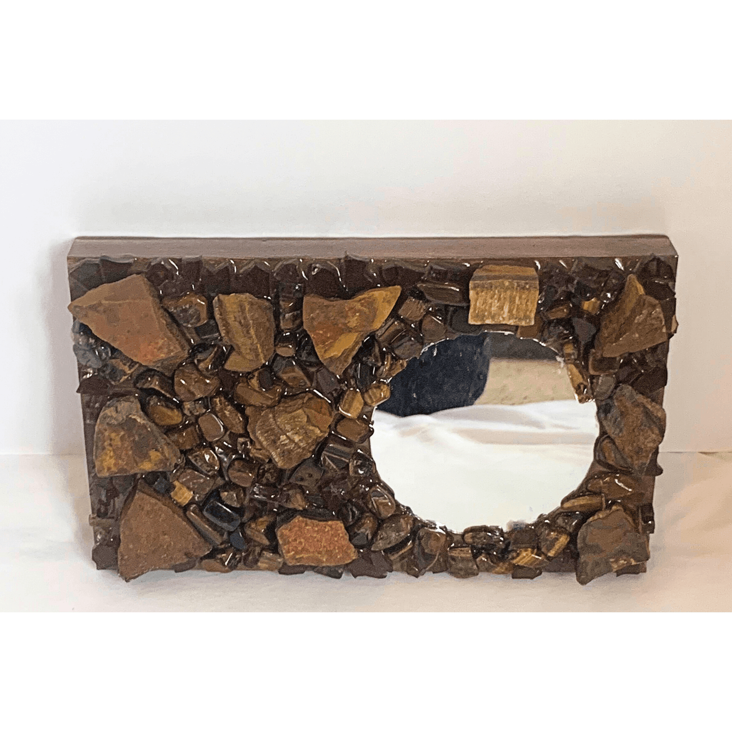 I Love Myself Tigers Eye Crystal Mirror Modern Resin Art That Speaks to the Heart