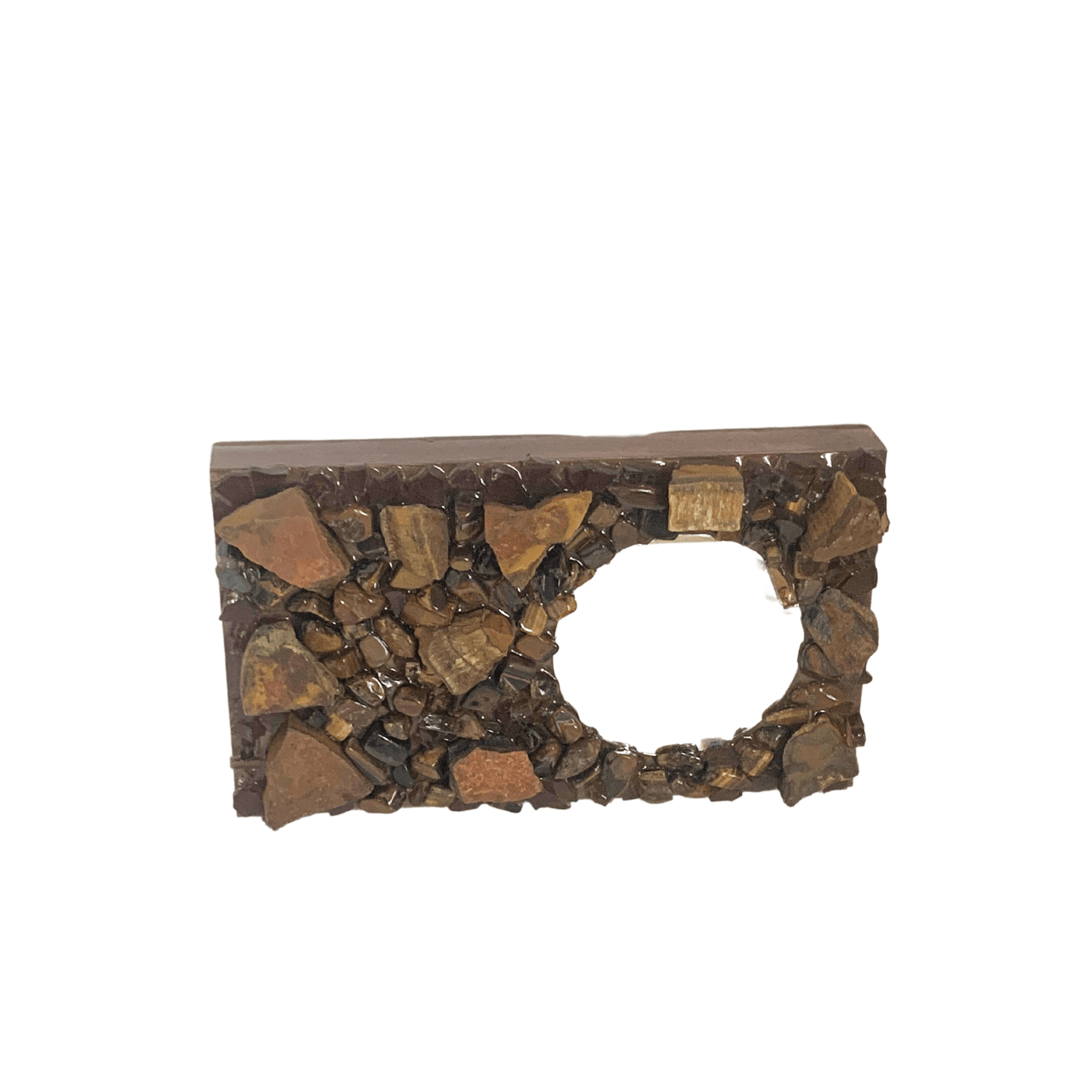 I Love Myself Tigers Eye Crystal Mirror Modern Resin Art That Speaks to the Heart