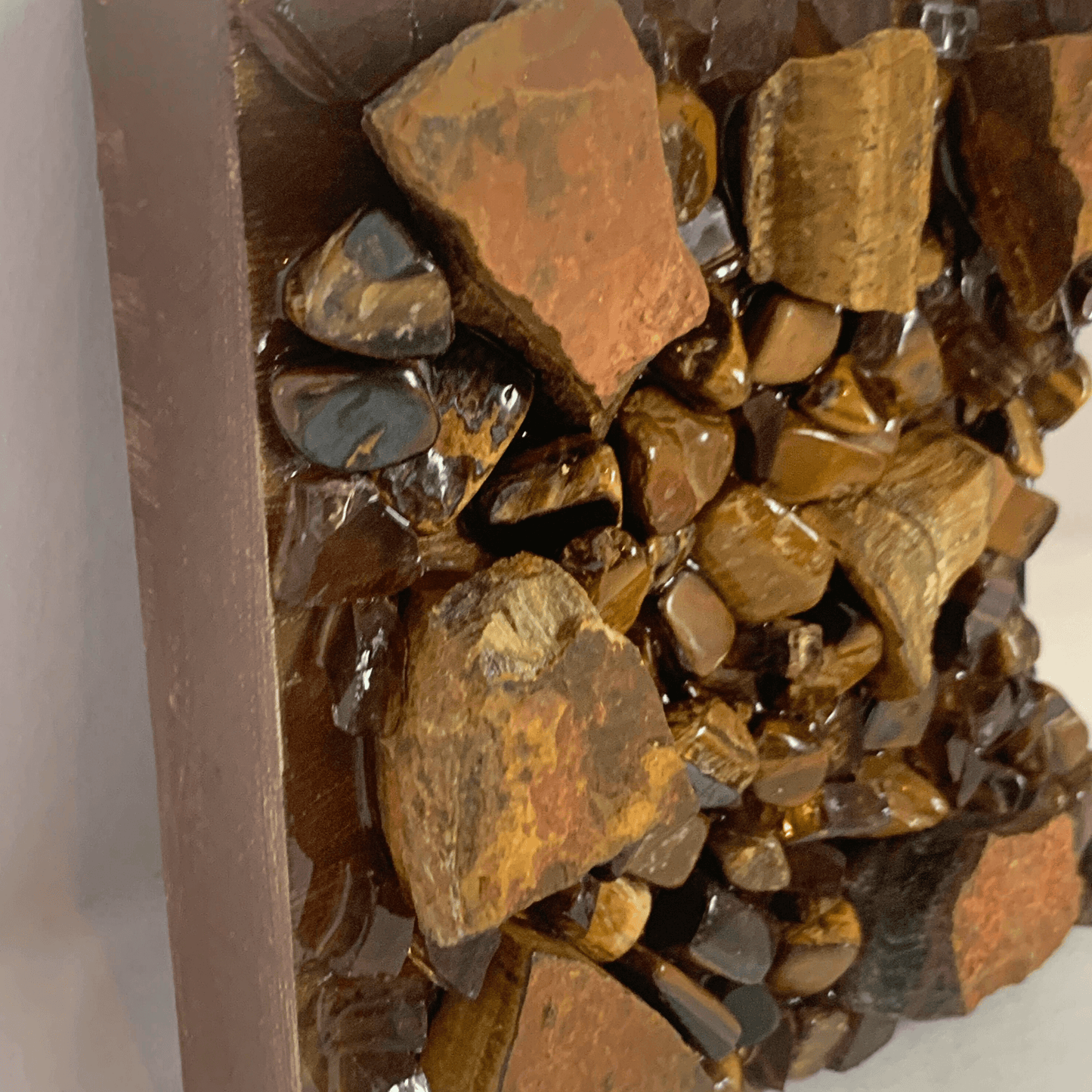 I Love Myself Tigers Eye Crystal Mirror Modern Resin Art That Speaks to the Heart