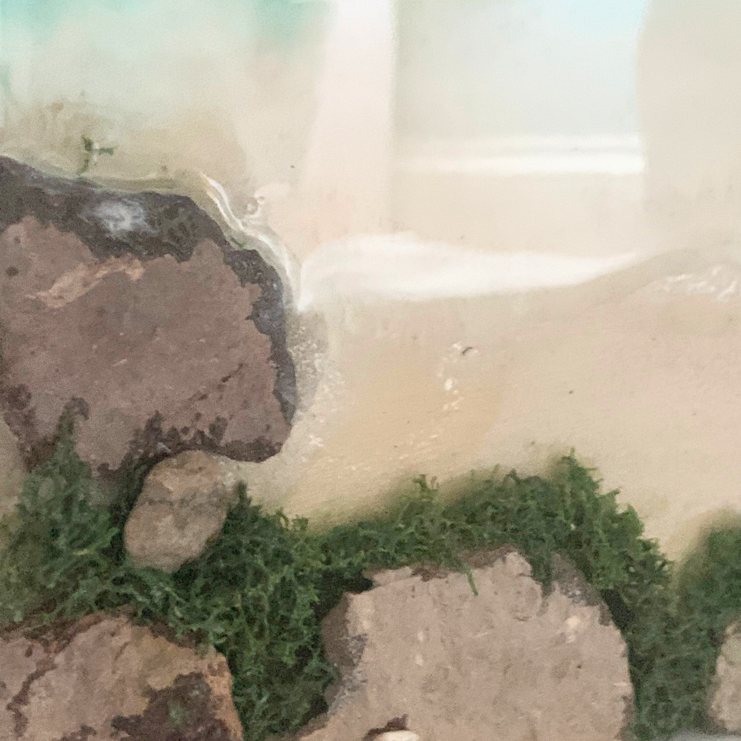 "AT THE BEACH" Modern Resin Ocean Art