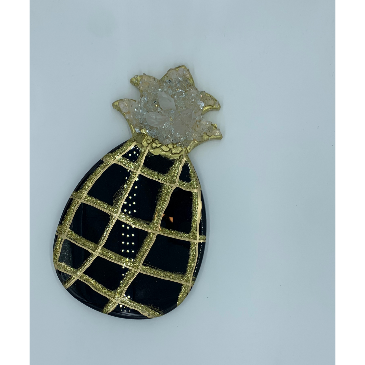 "Wear Your Crown" Gorgeous Geode Pineapple Modern Resin Wall Art or Tray