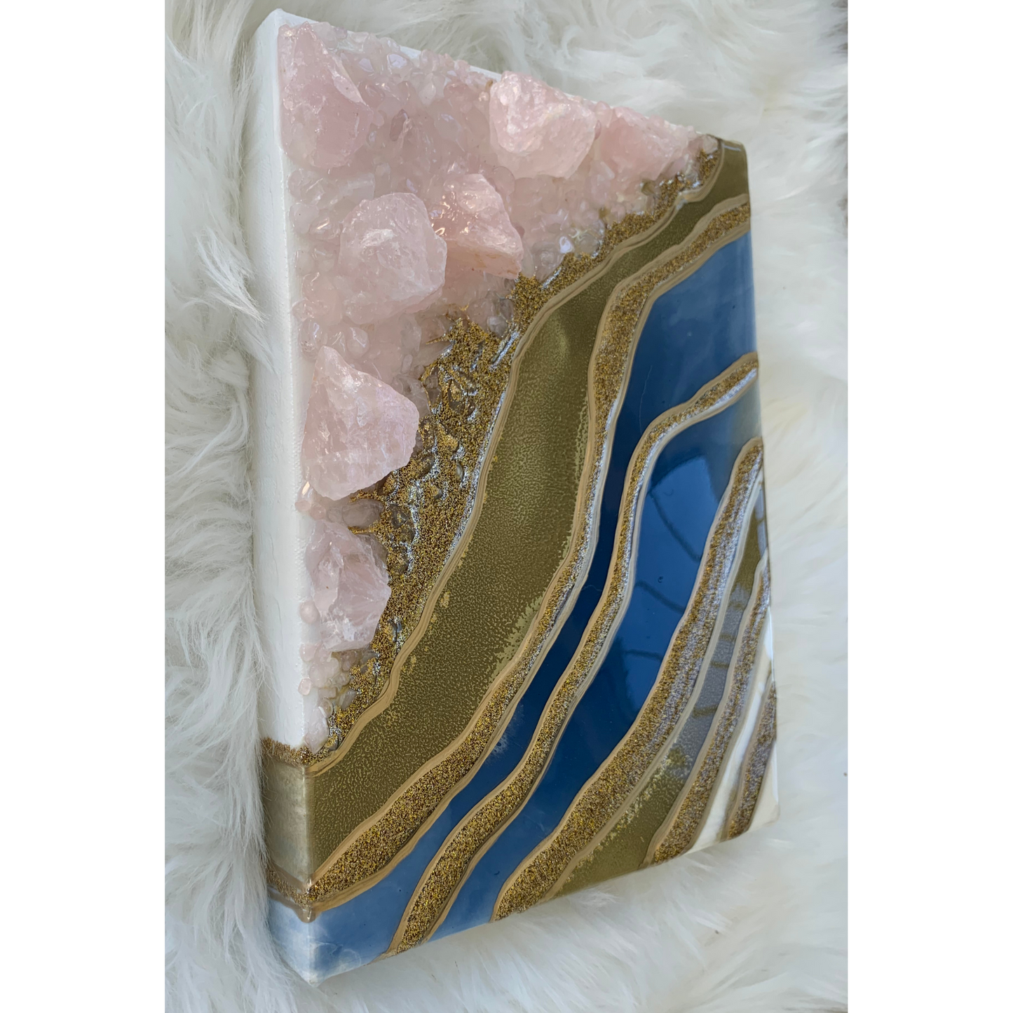 Knock Out: Pink Quartz Modern Crystal Wall Art