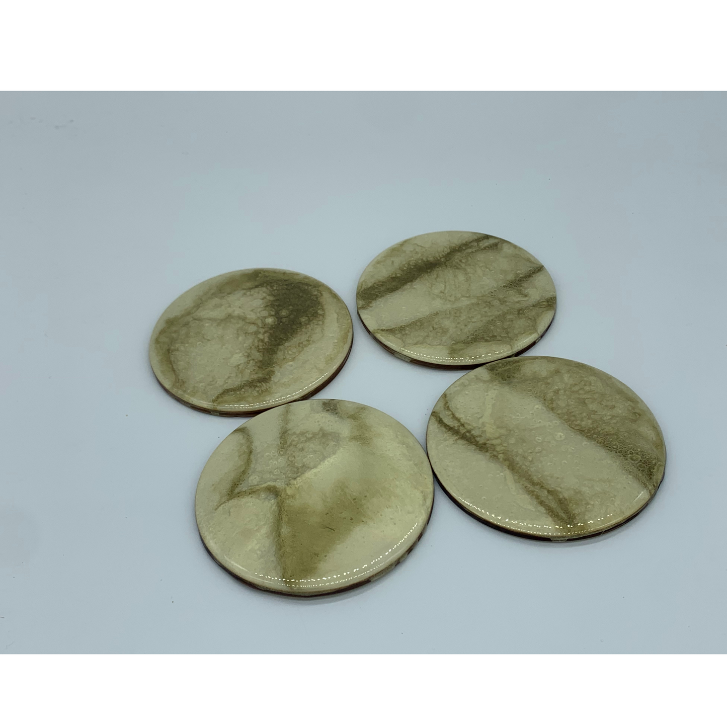 Creamy Gold 4 Piece Coaster Set