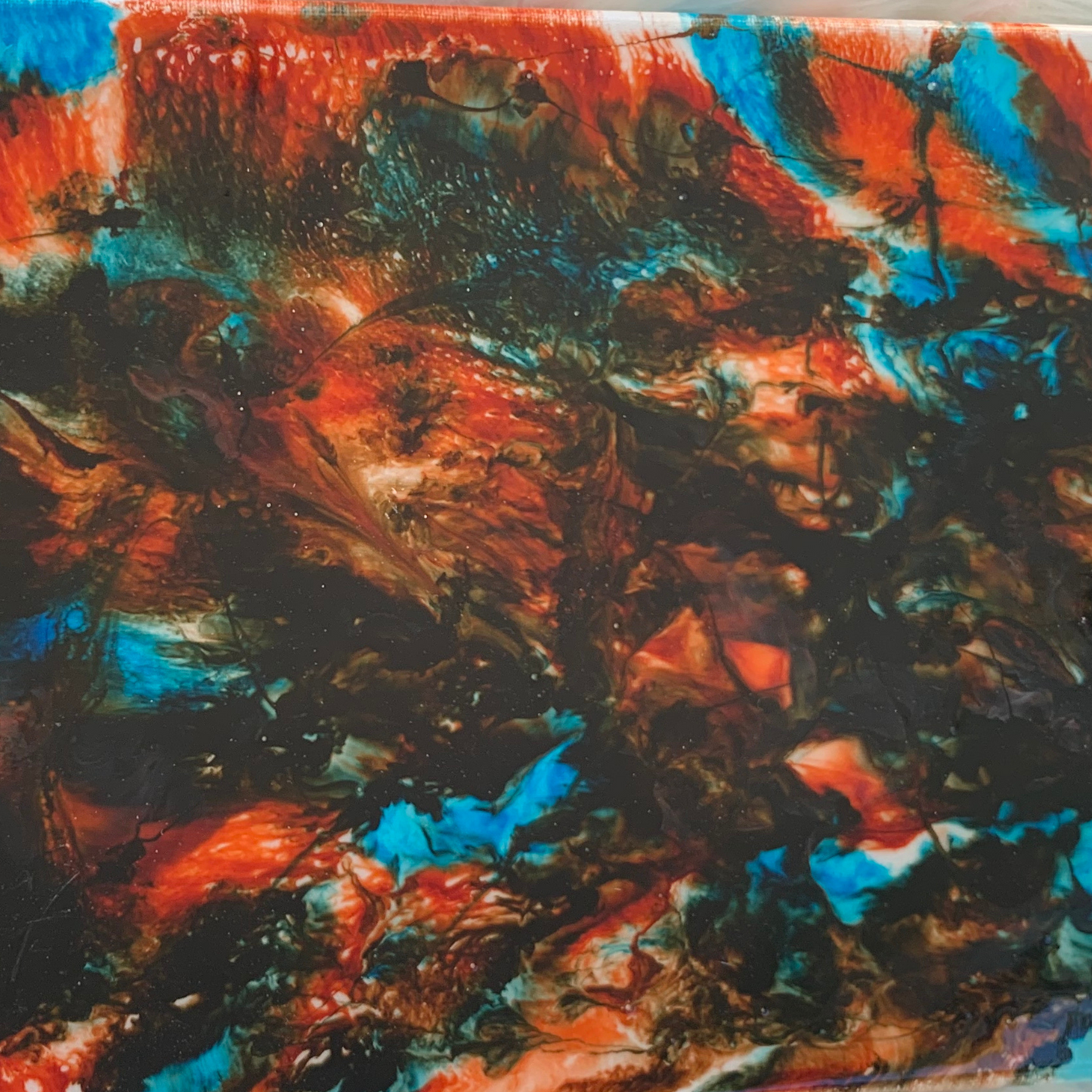 "America" Abstract Modern Resin Wall Art on 10x20 inch canvas