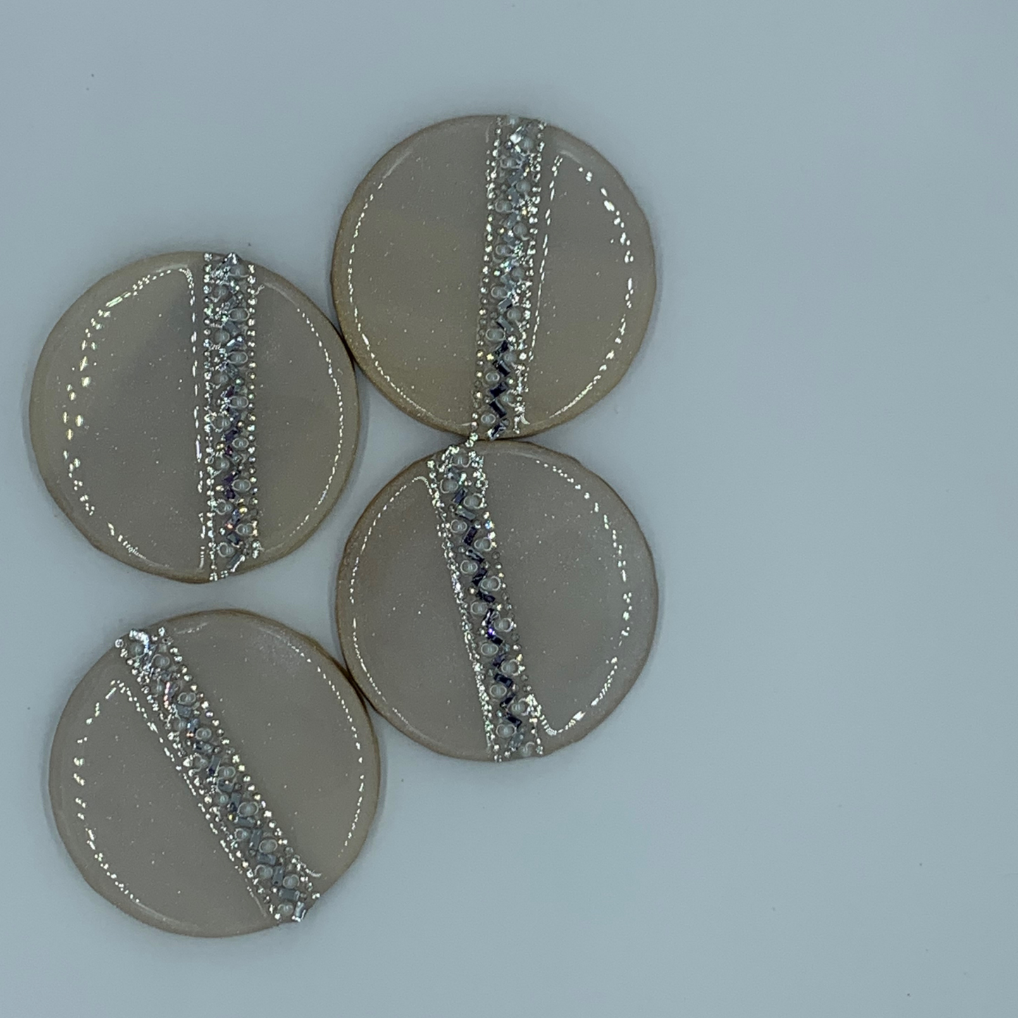 Pearl Coasters Set of 4 Resin Coasters 3 inches each