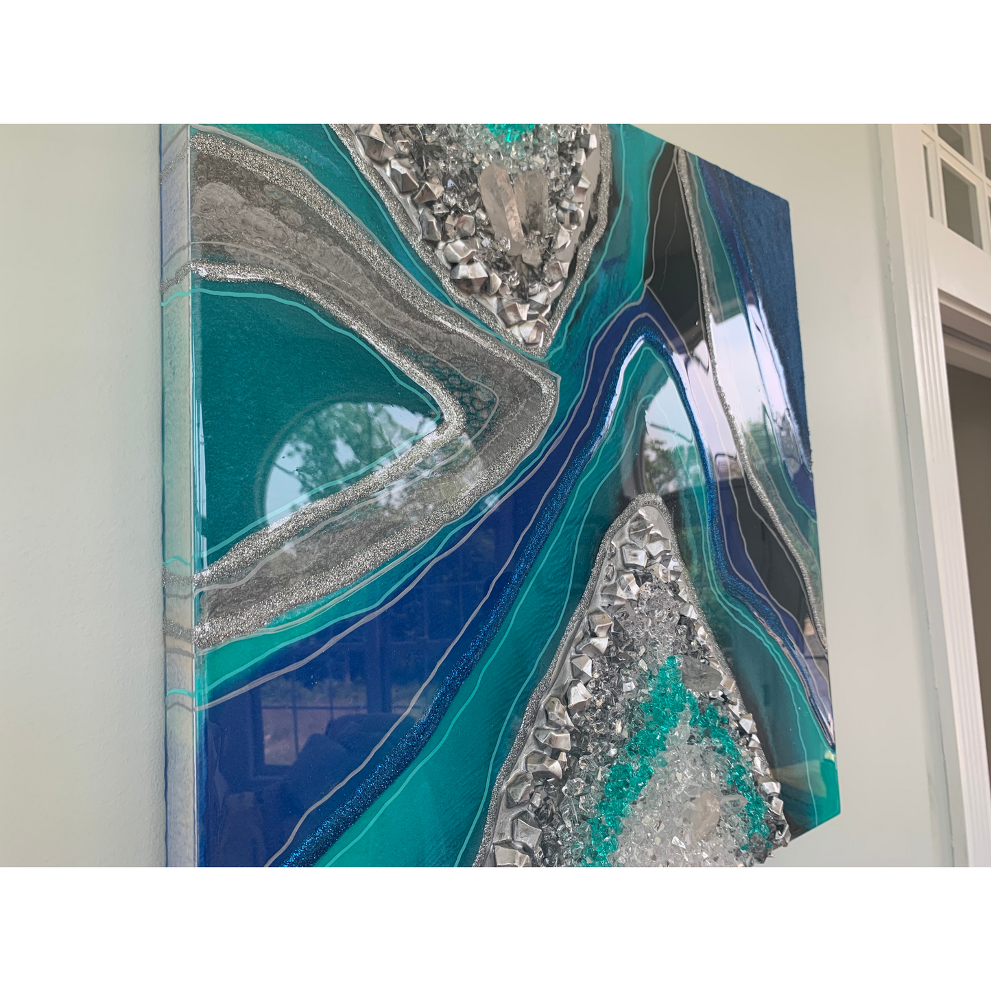 Black, Blue, Turquoise Geode
