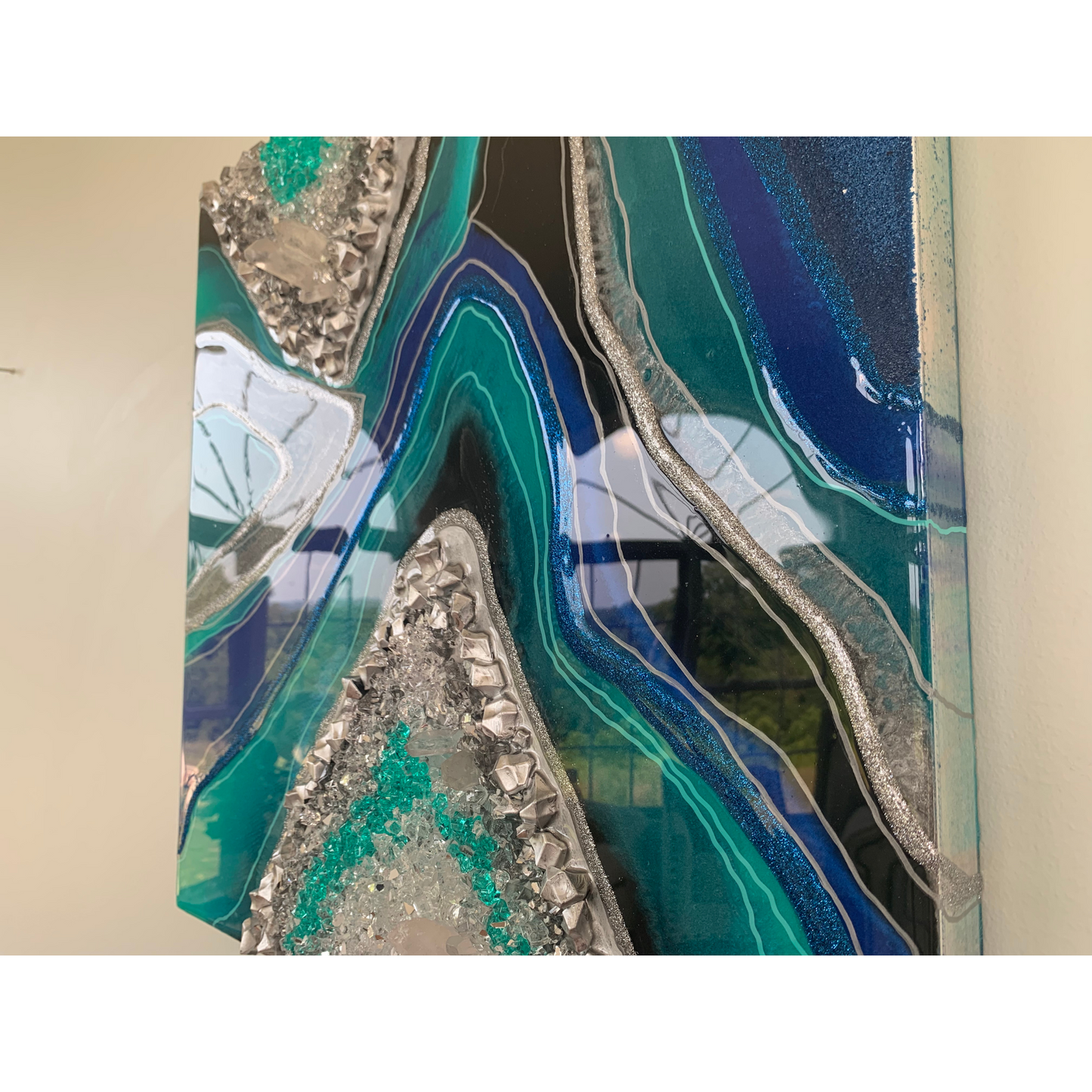 Black, Blue, Turquoise Geode