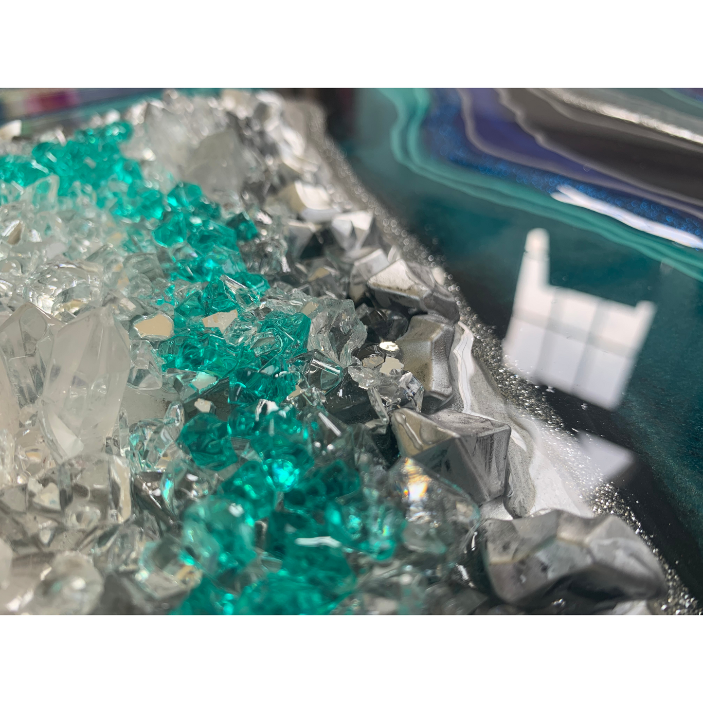 Black, Blue, Turquoise Geode