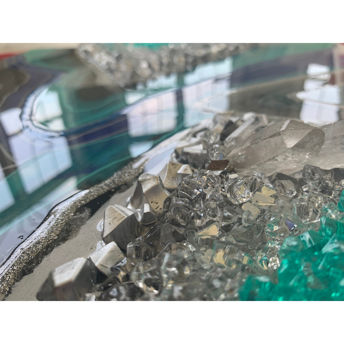 Black, Blue, Turquoise Geode
