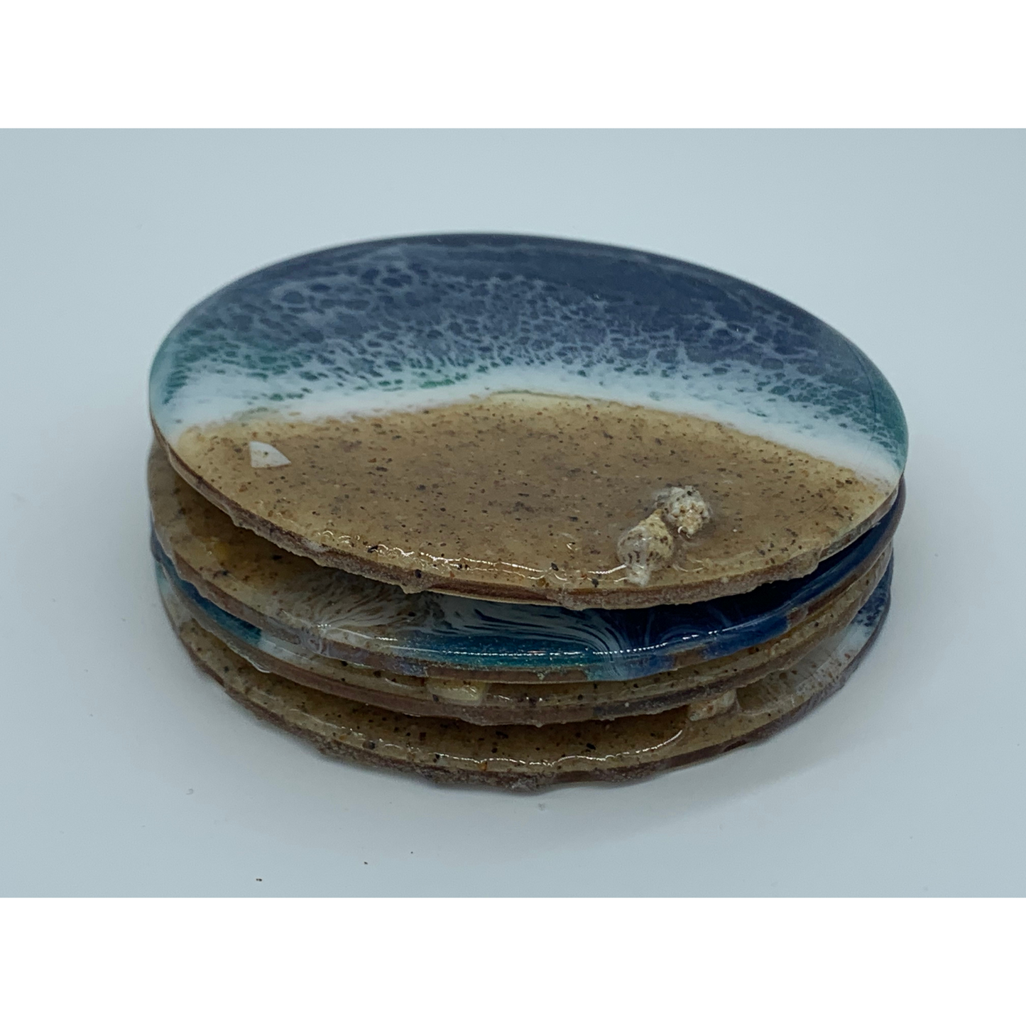 Shelly Seas Resin Coaster Set of 4