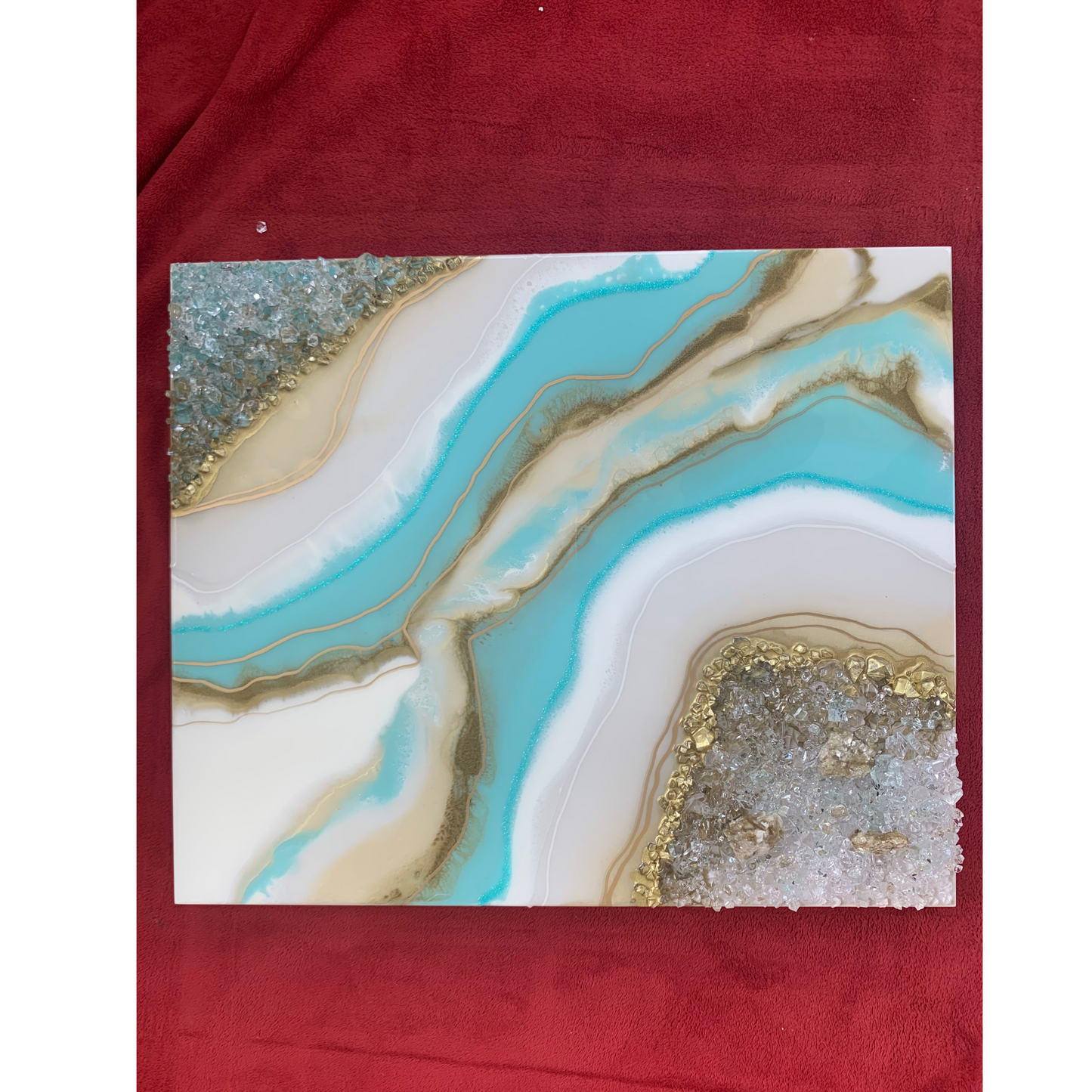 Mint & Gold Geode