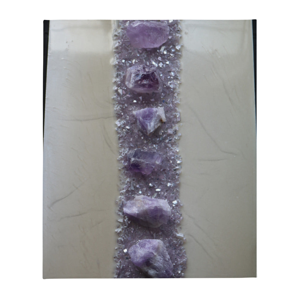 Amethyst Crystal Throw Blanket