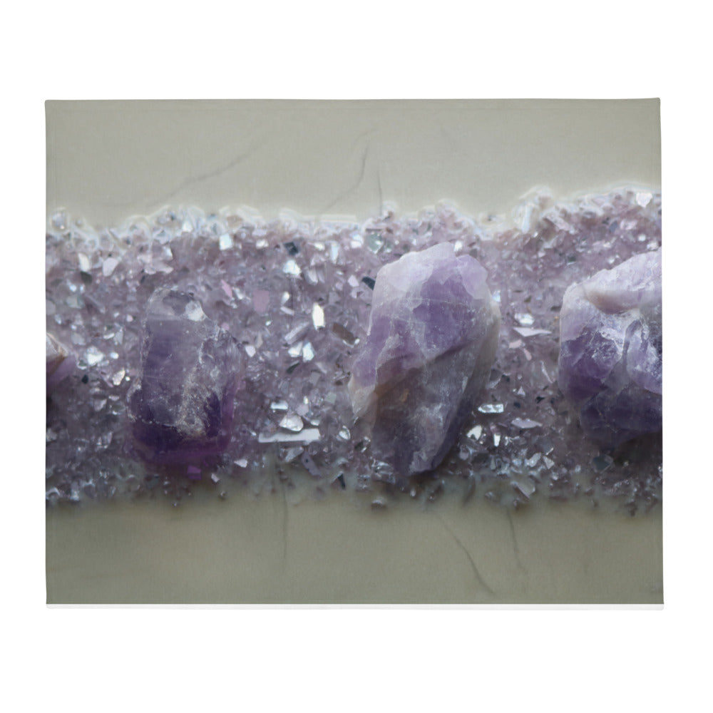 Amethyst Close Up Throw Blanket