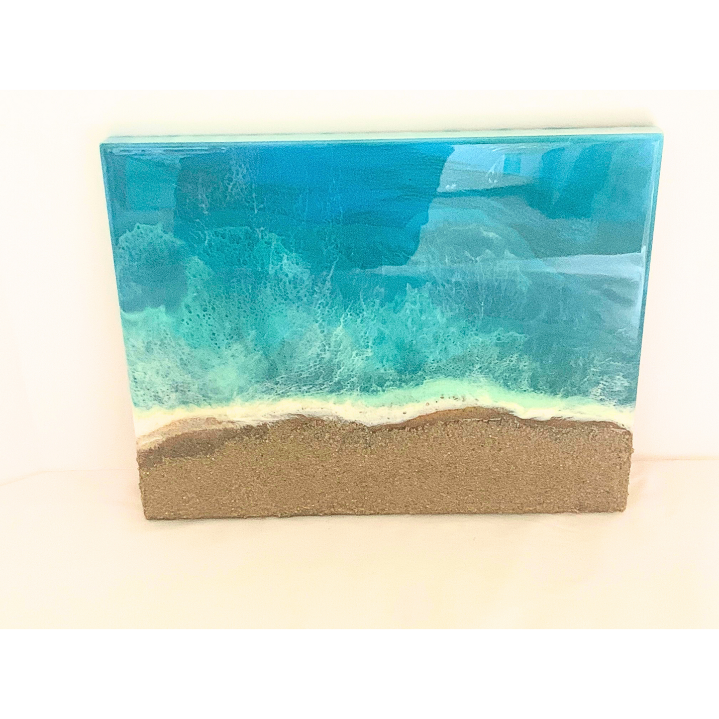 "COASTAL VIBES" Modern Resin Ocean Art