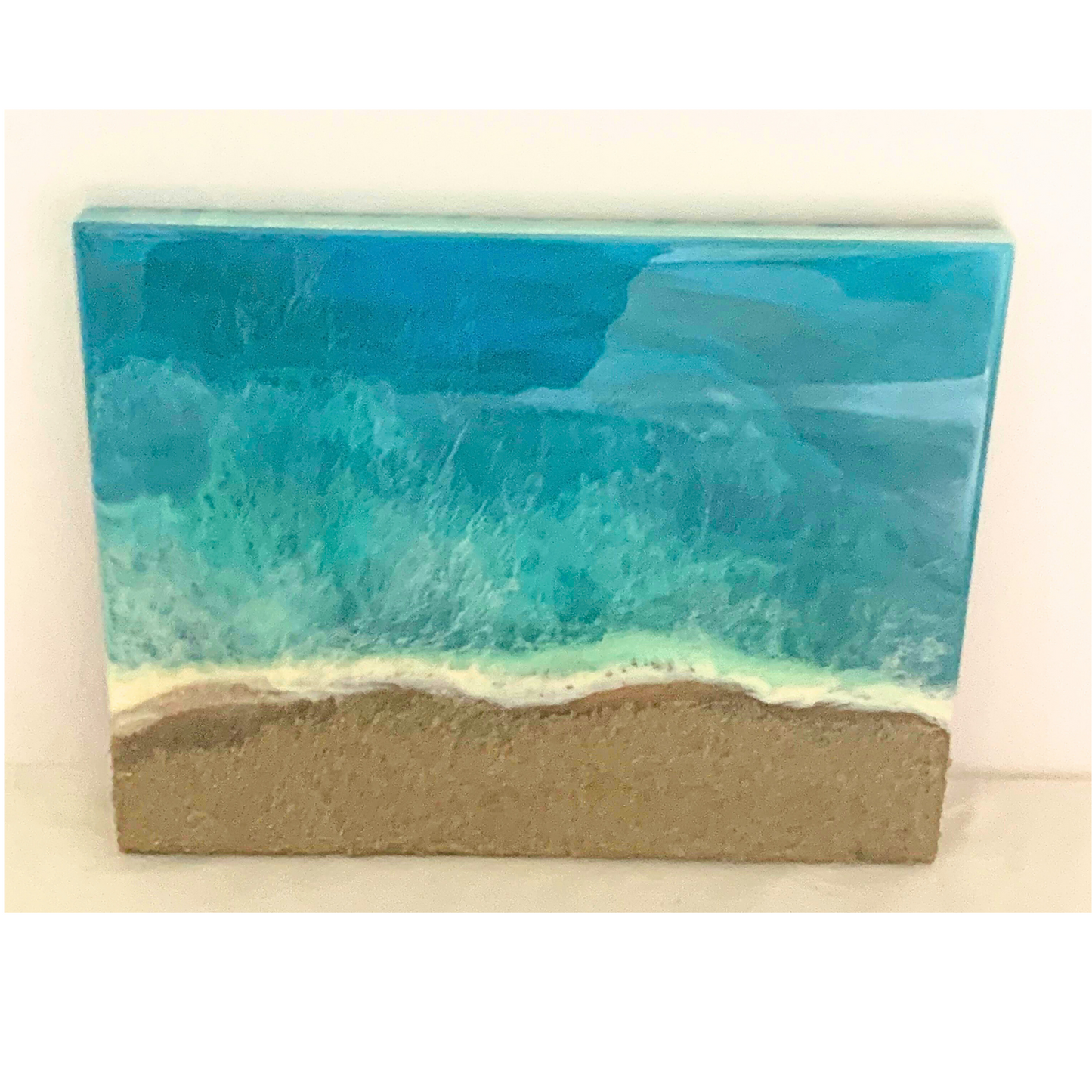"COASTAL VIBES" Modern Resin Ocean Art