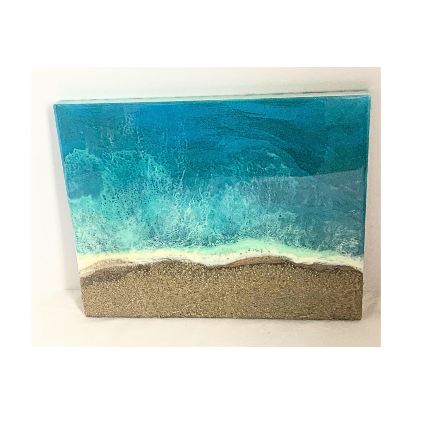 "COASTAL VIBES" Modern Resin Ocean Art