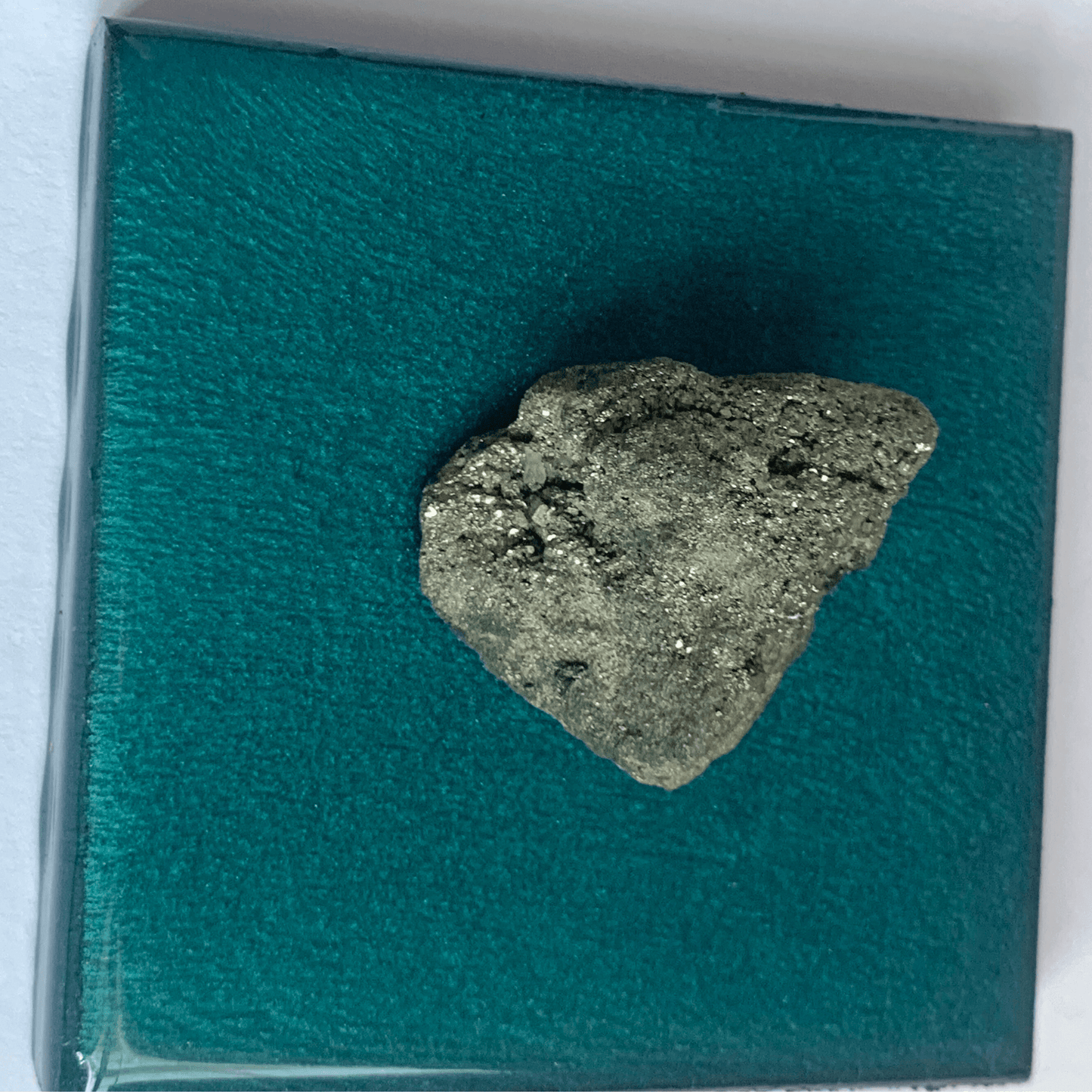 "Power Punch" Mini 4-Inch Emerald Pyrite Gold Resin Modern Art