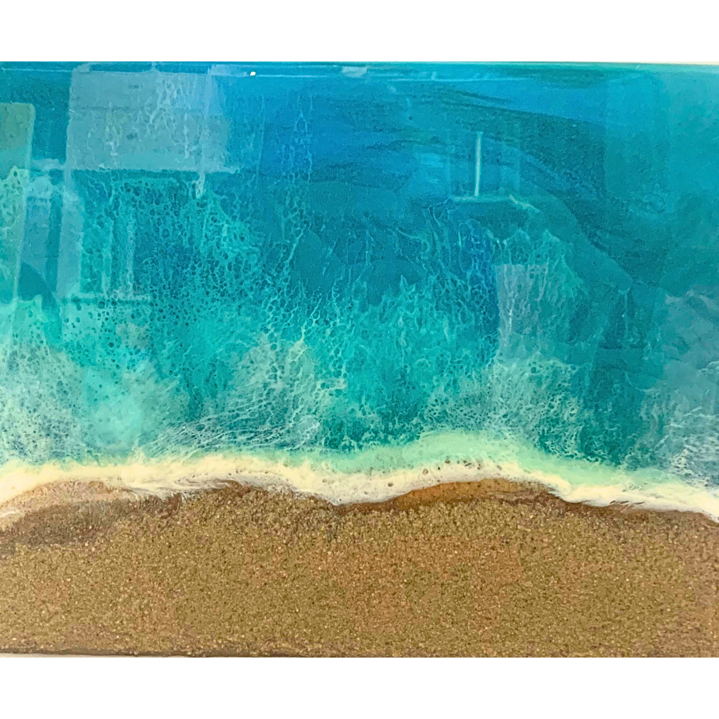 "COASTAL VIBES" Modern Resin Ocean Art
