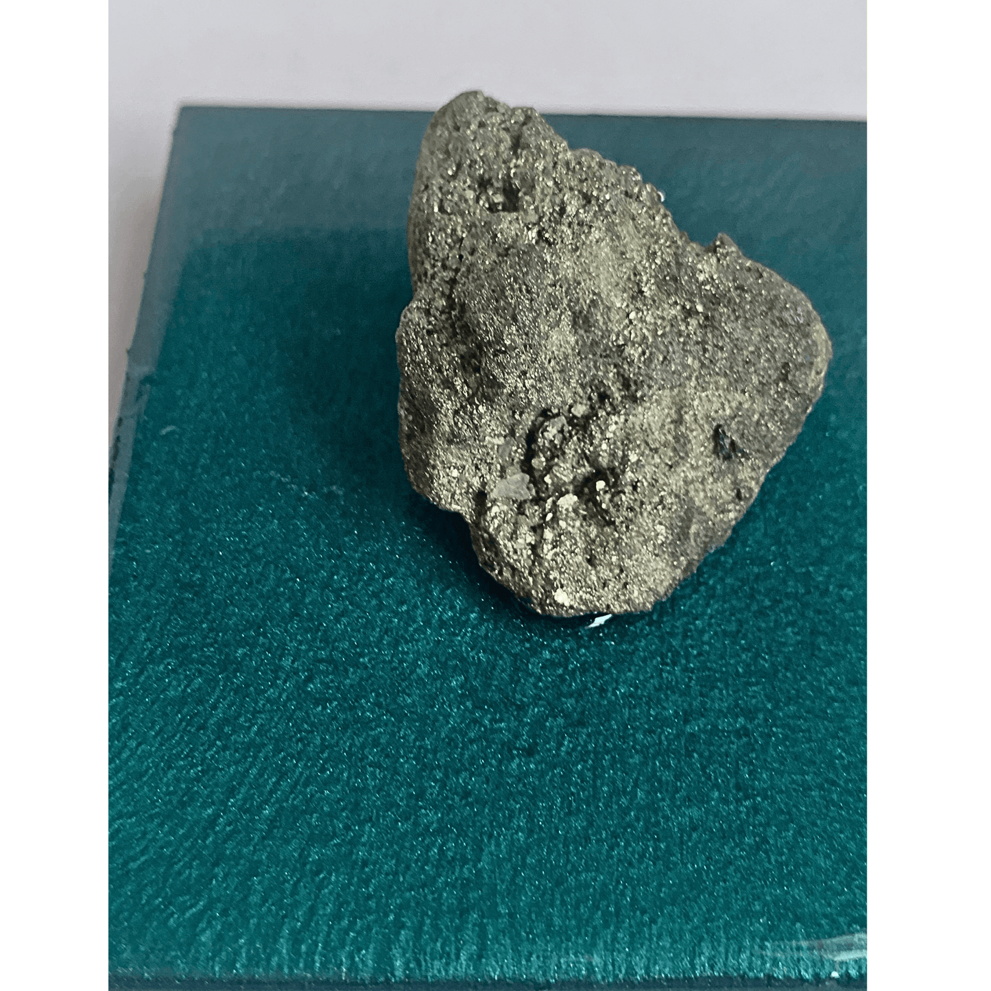 "Power Punch" Mini 4-Inch Emerald Pyrite Gold Resin Modern Art