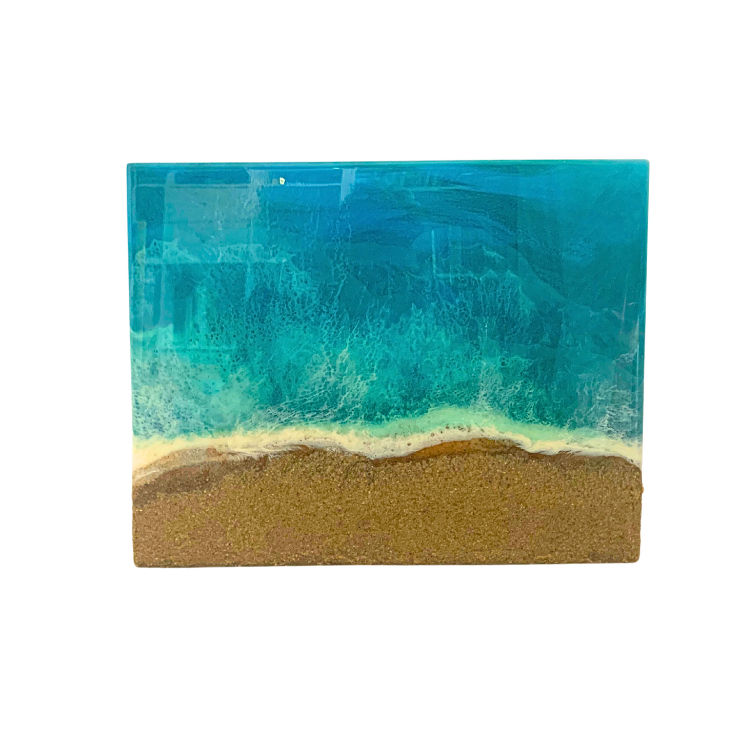 "COASTAL VIBES" Modern Resin Ocean Art