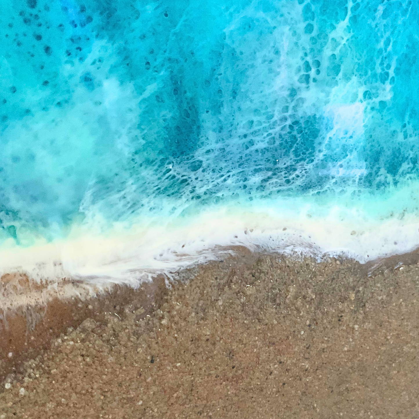 "COASTAL VIBES" Modern Resin Ocean Art