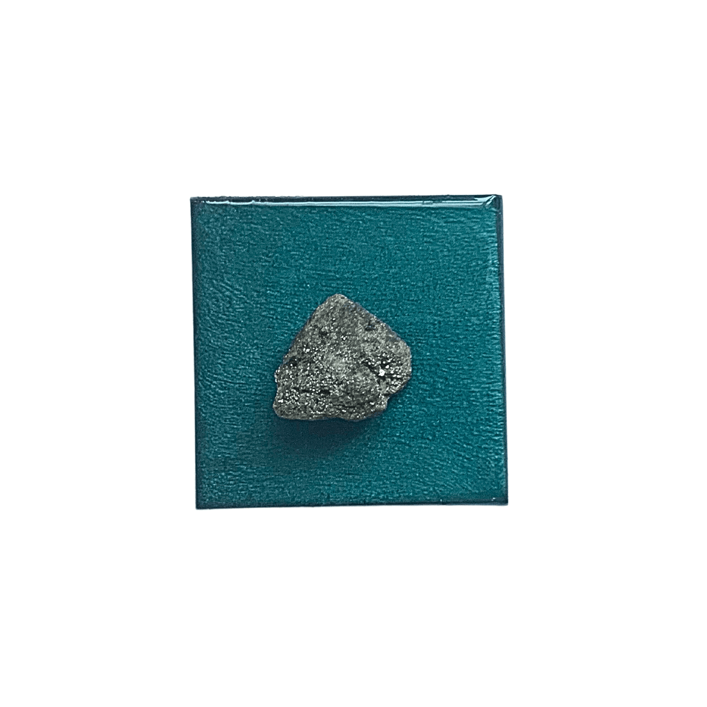 "Power Punch" Mini 4-Inch Emerald Pyrite Gold Resin Modern Art