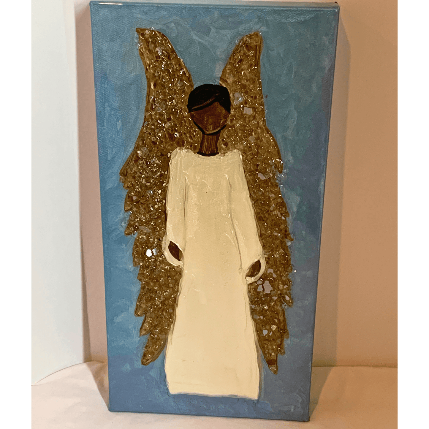 Angel Guide Art Gold Angel Wings Masculine Angel Art Spirit Guide Archangel Art