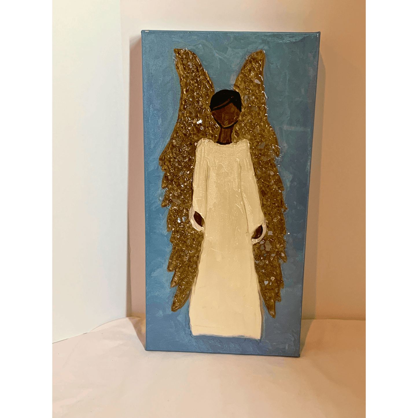 Angel Guide Art Gold Angel Wings Masculine Angel Art Spirit Guide Archangel Art