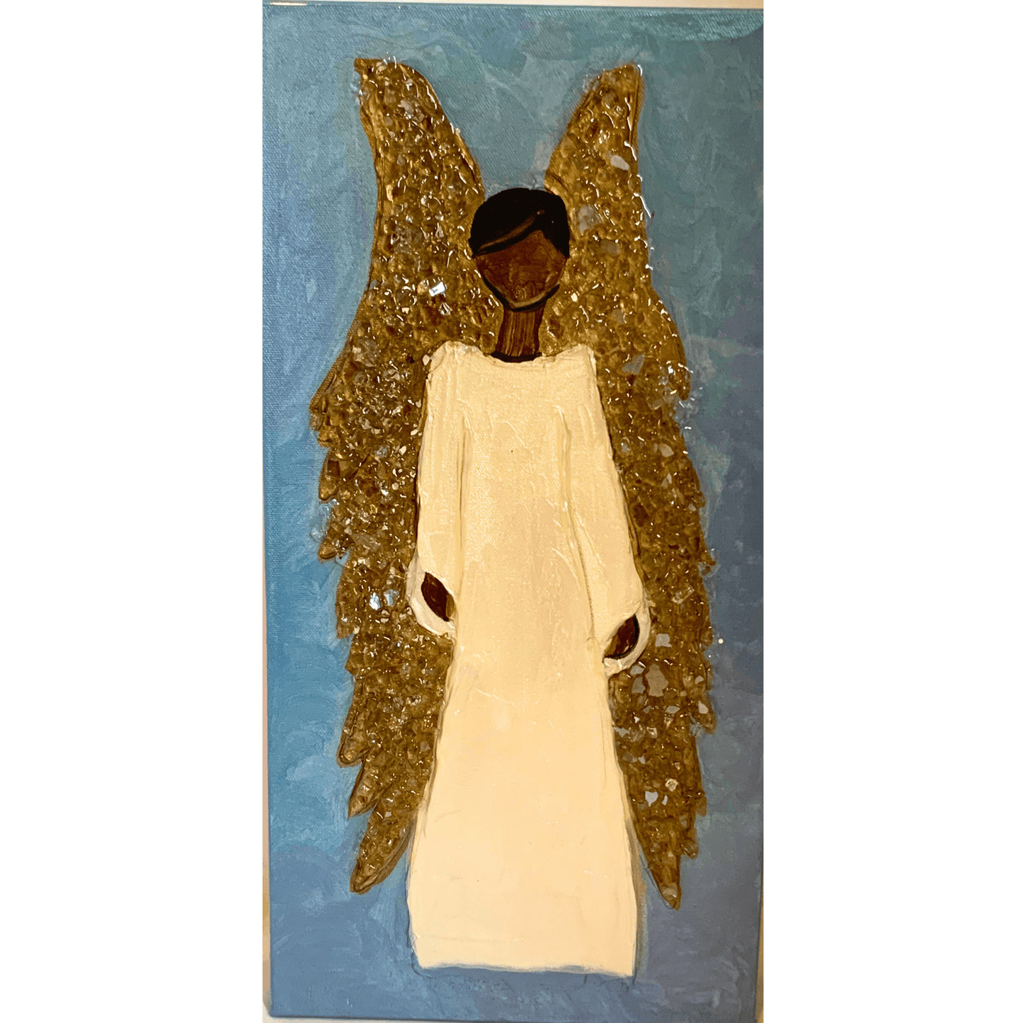 Angel Guide Art Gold Angel Wings Masculine Angel Art Spirit Guide Archangel Art