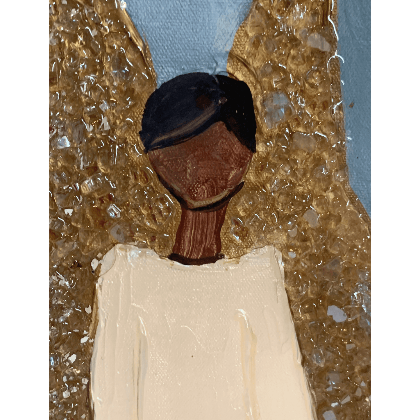 Angel Guide Art Gold Angel Wings Masculine Angel Art Spirit Guide Archangel Art