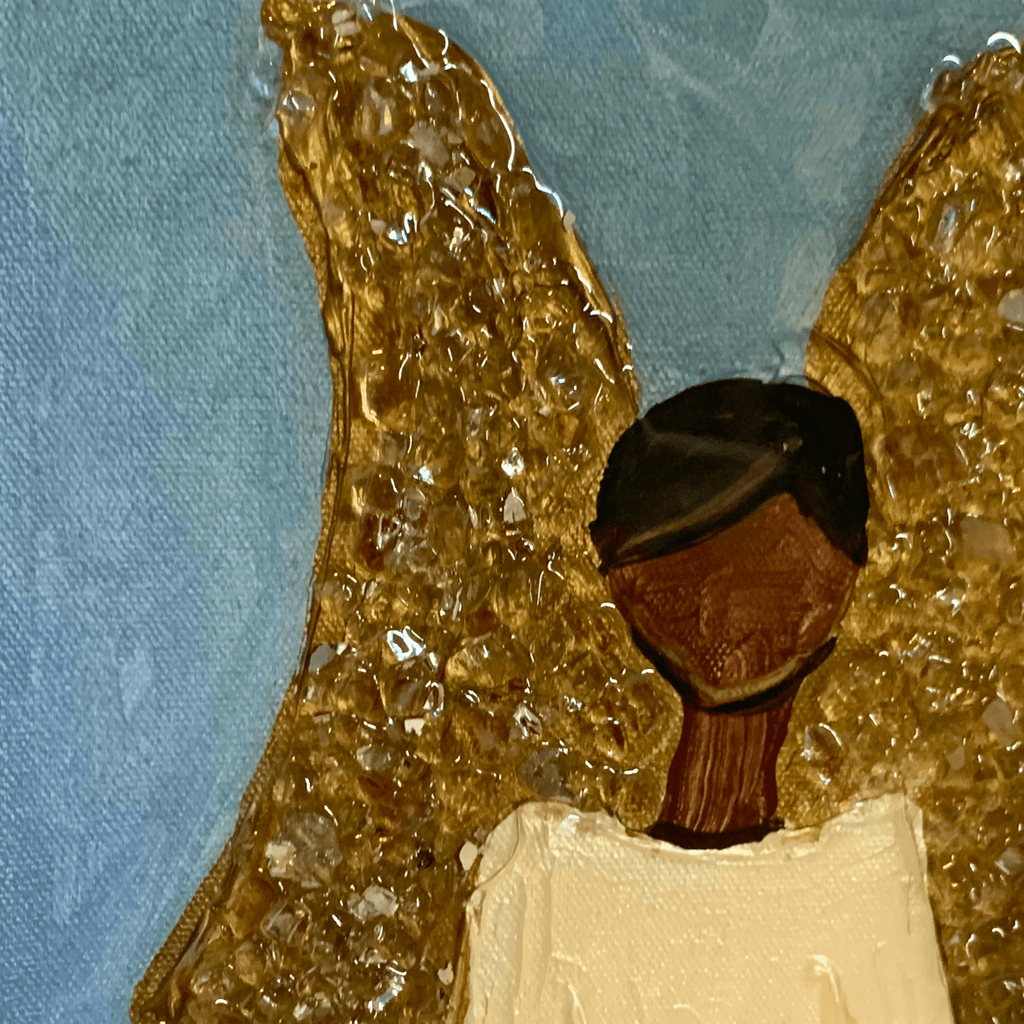 Angel Guide Art Gold Angel Wings Masculine Angel Art Spirit Guide Archangel Art