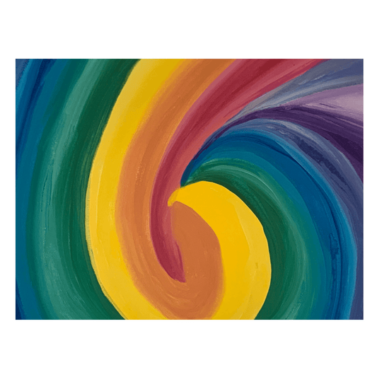 SWIRLING WITH PRIDE Modern Abstract Acrylic Art Painting
