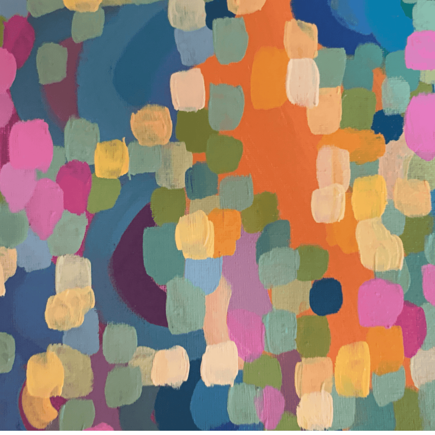 SHINY HAPPY PEOPLE Abstract Acrylic Painting on 16x20x0.5 inch canvas