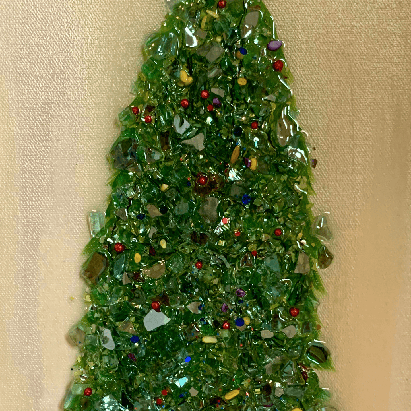 OH CHRISTMAS TREE- Light Up Mixed Media Resin Art Christmas Decoration