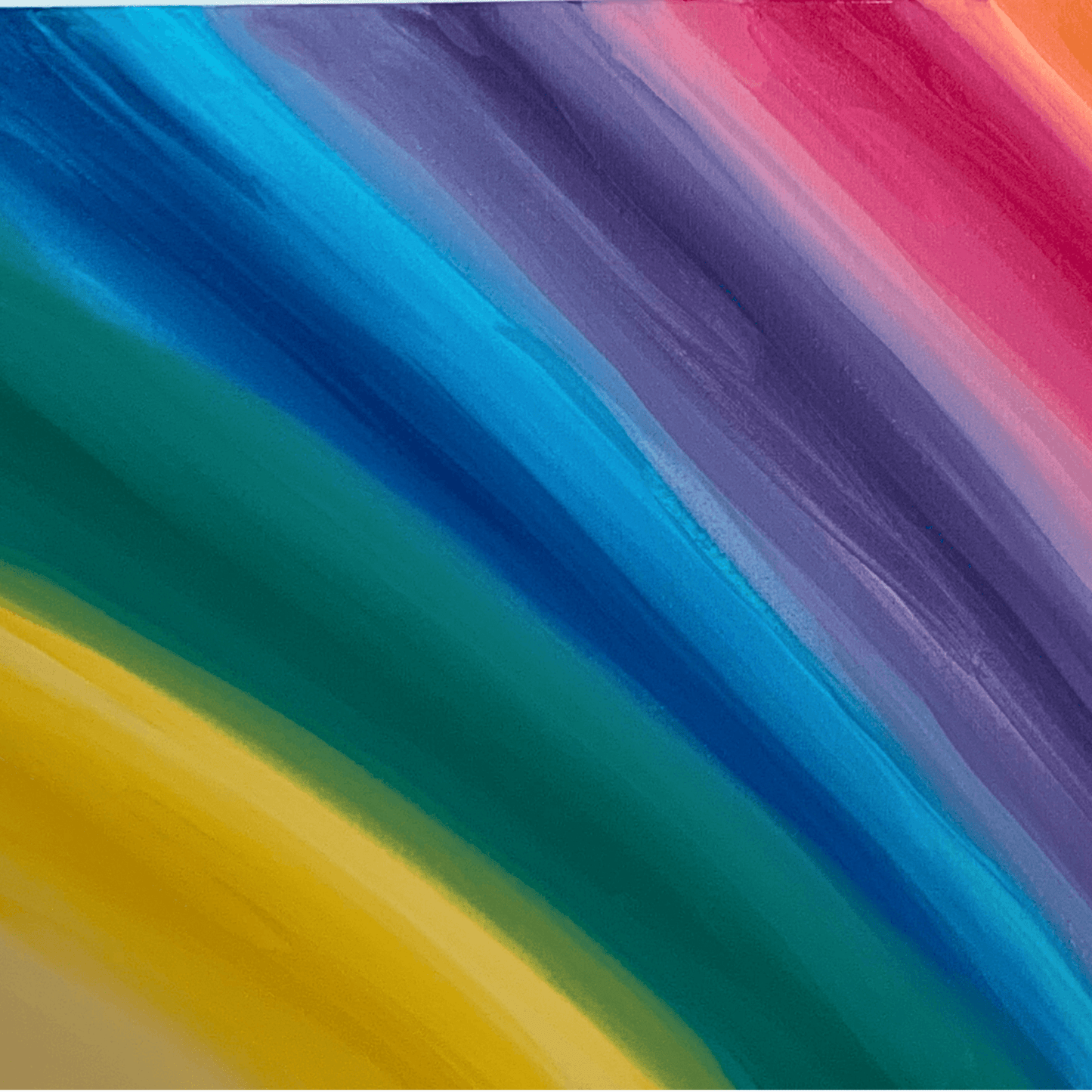 RAINBOW BRIGHT Acrylic Art Abstract 16x20 inch Canvas