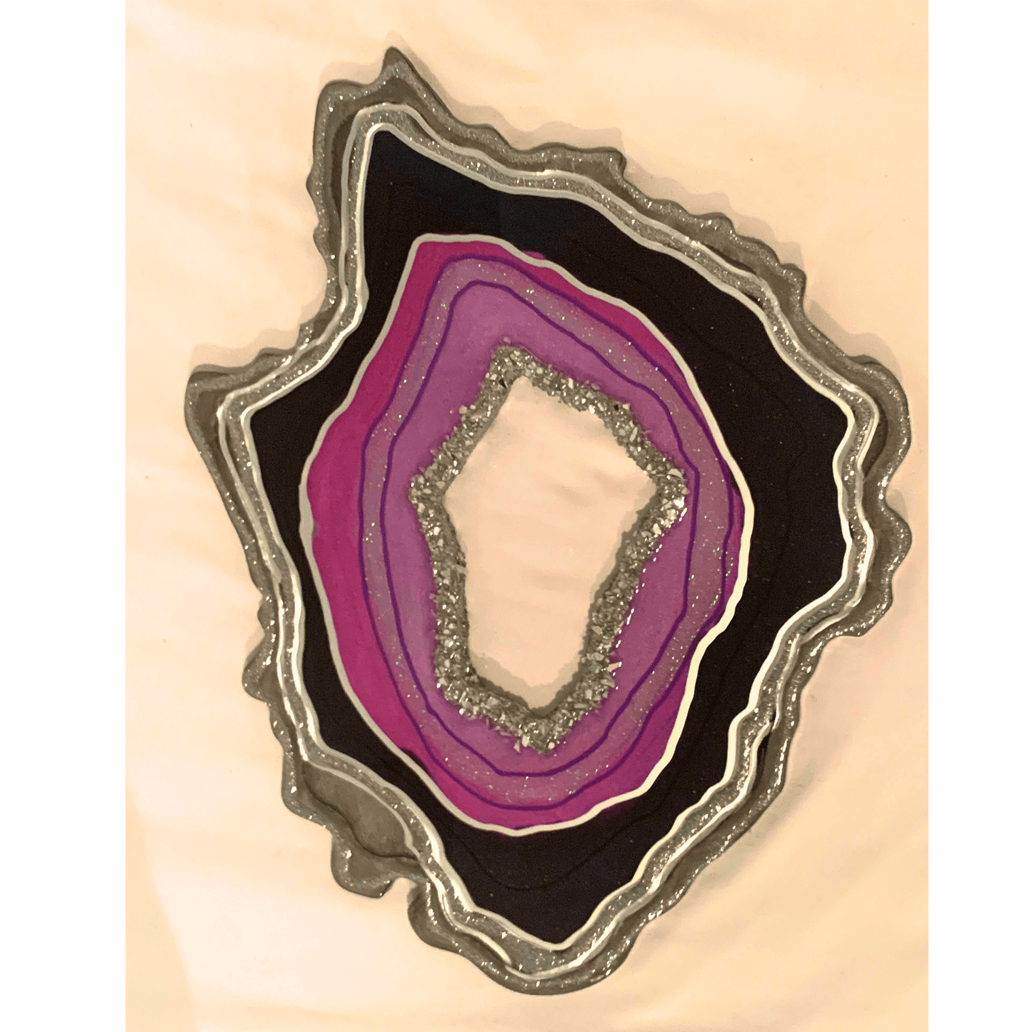 PRETTY IN PURPLE Modern Resin Geode Art