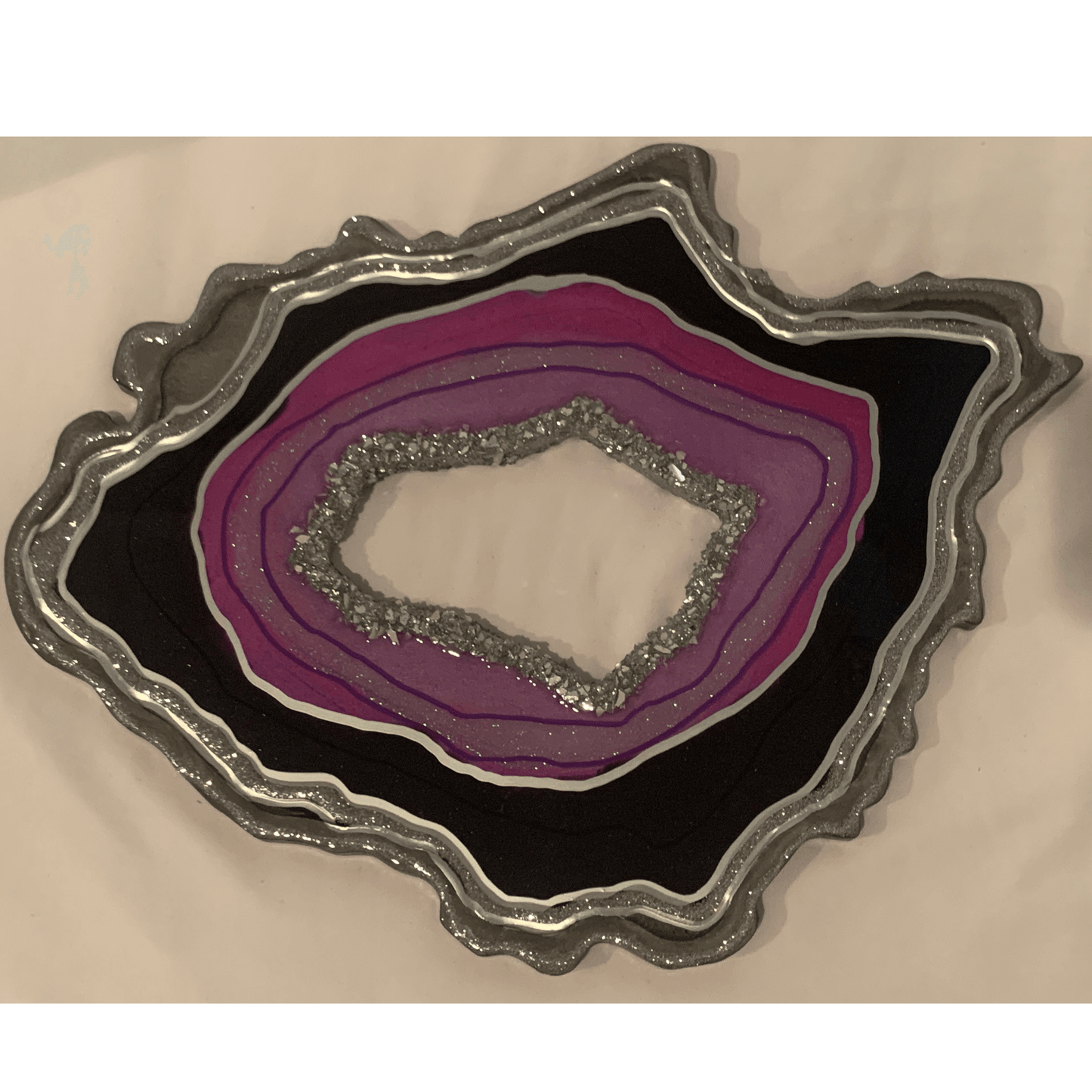 PRETTY IN PURPLE Modern Resin Geode Art