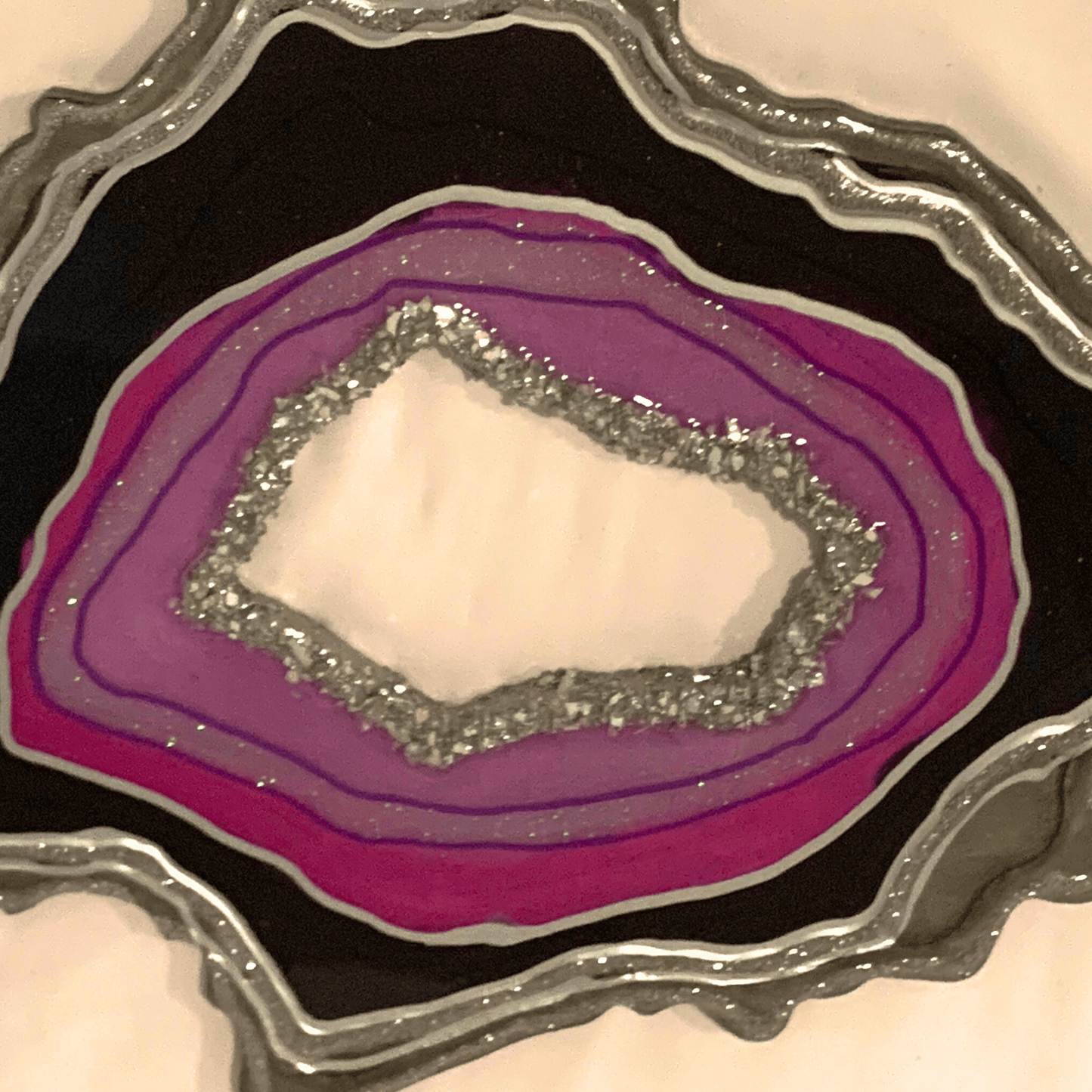 PRETTY IN PURPLE Modern Resin Geode Art