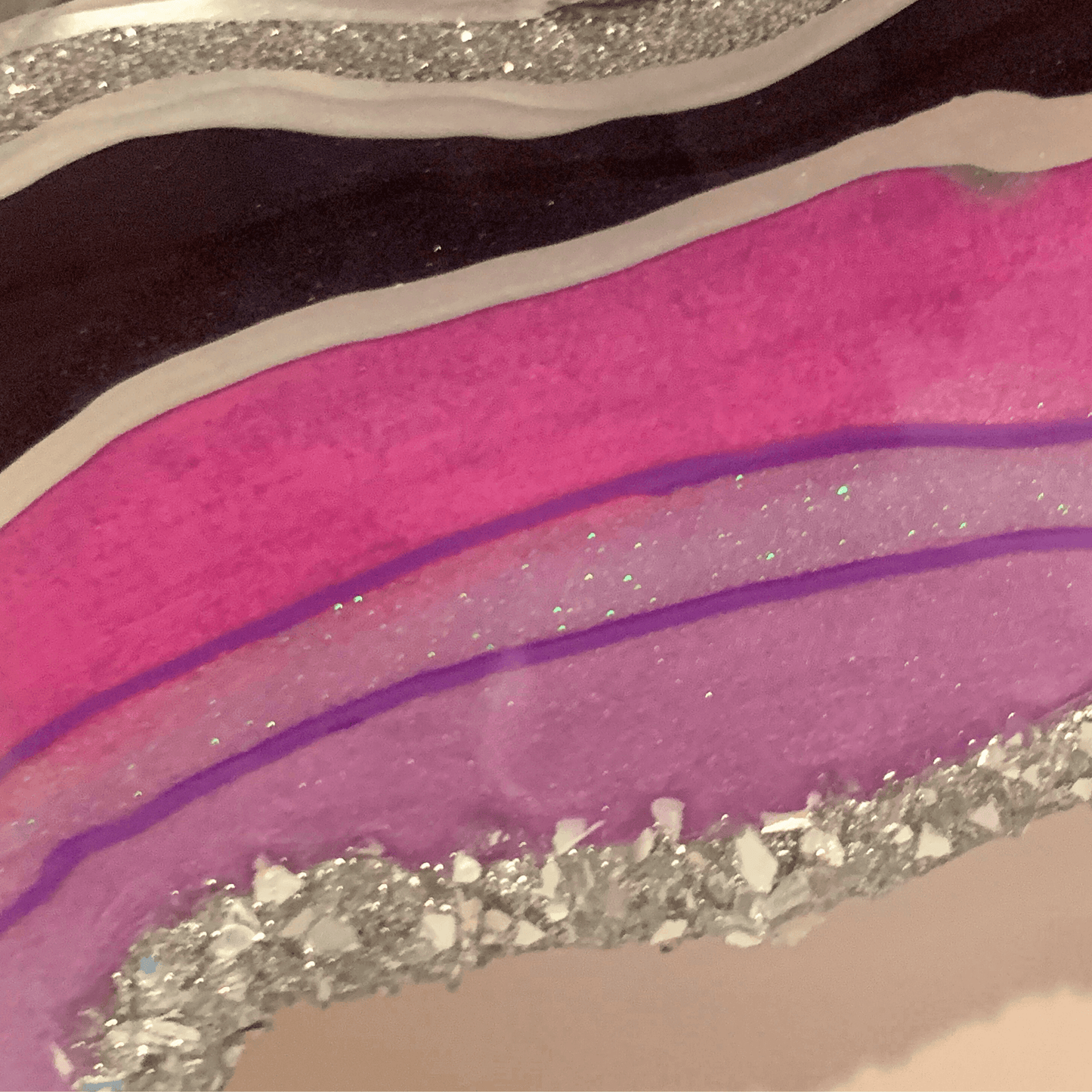 PRETTY IN PURPLE Modern Resin Geode Art