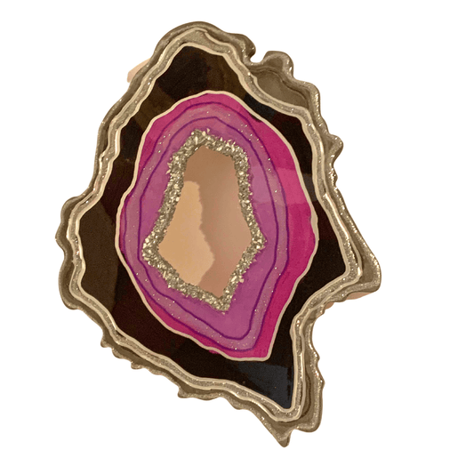 PRETTY IN PURPLE Modern Resin Geode Art