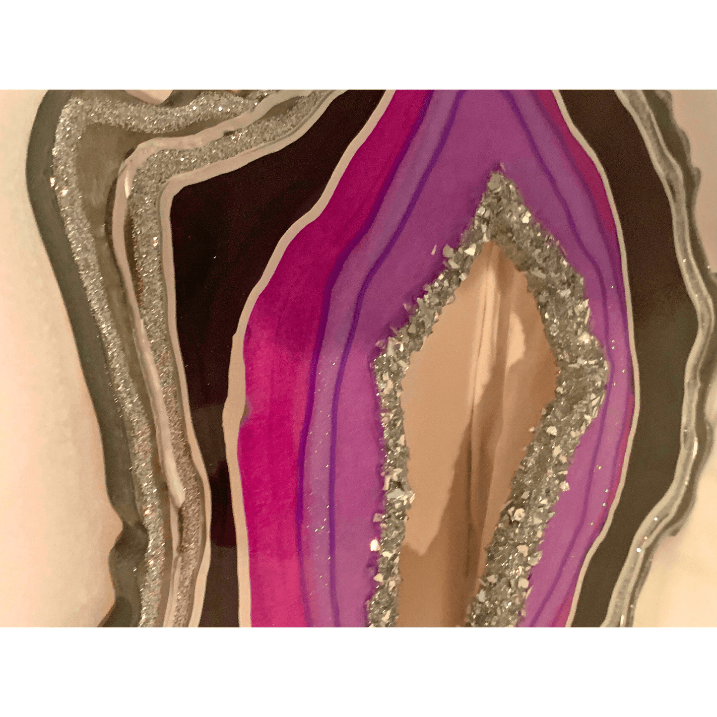 PRETTY IN PURPLE Modern Resin Geode Art