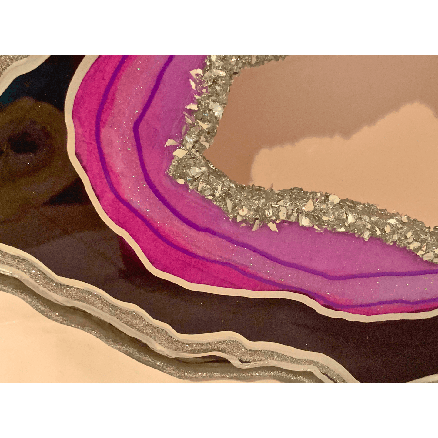 PRETTY IN PURPLE Modern Resin Geode Art