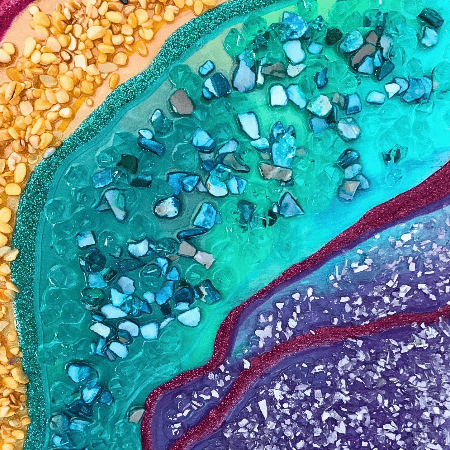 MY TRUE COLORS Celebrating Pride Month with this Gorgeous Crystal Abstract Resin Art