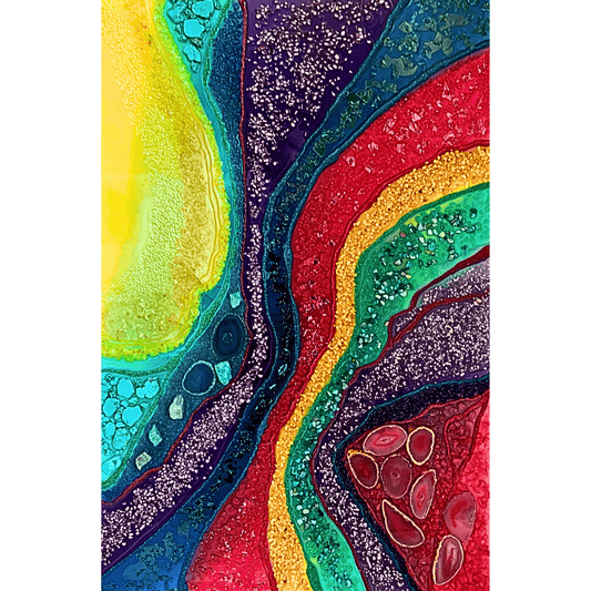 MY TRUE COLORS Celebrating Pride Month with this Gorgeous Crystal Abstract Resin Art